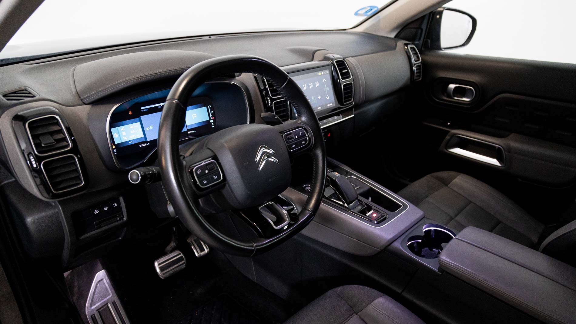 citroen c5 aircross shine 1.6 PURETECH HYBRID 225 E-EAT 2022 gris platino / negro 16