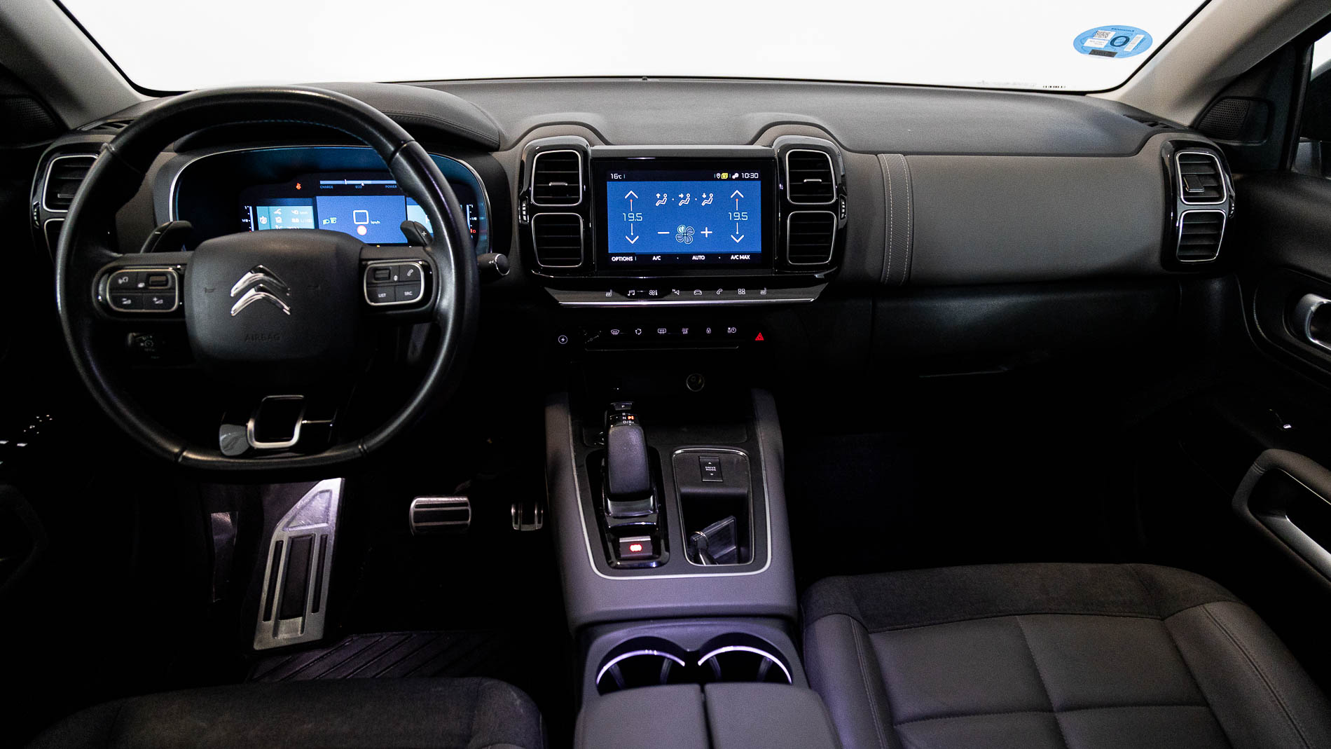 citroen c5 aircross shine 1.6 PURETECH HYBRID 225 E-EAT 2022 gris platino / negro 20