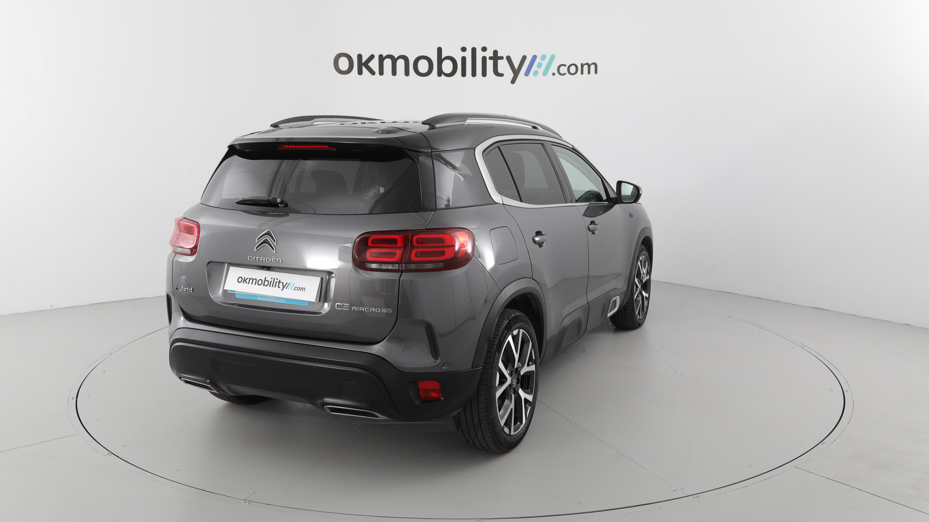 citroen c5 aircross shine 1.6 PURETECH HYBRID 225 E-EAT 2022 gris platino / negro 12