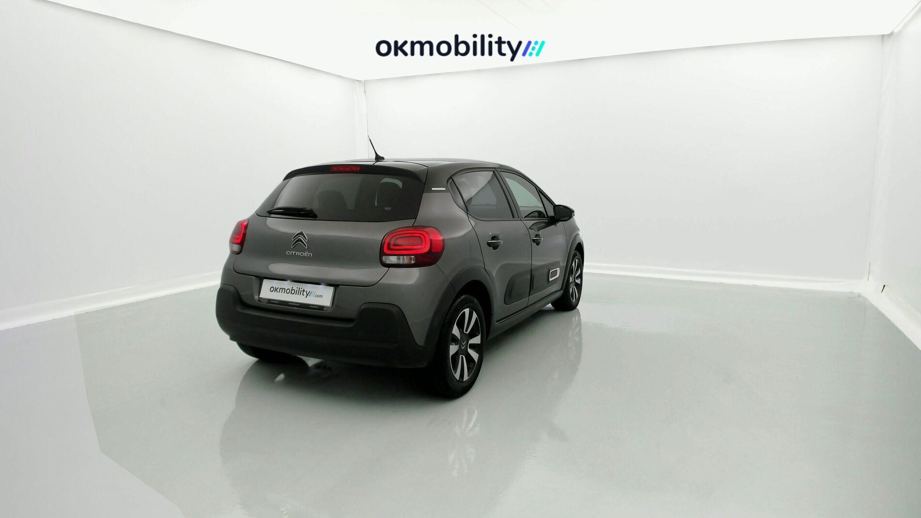 citroen c3 shine 1.2 PURETECH 110 EAT 2023 gris platino / negro 9