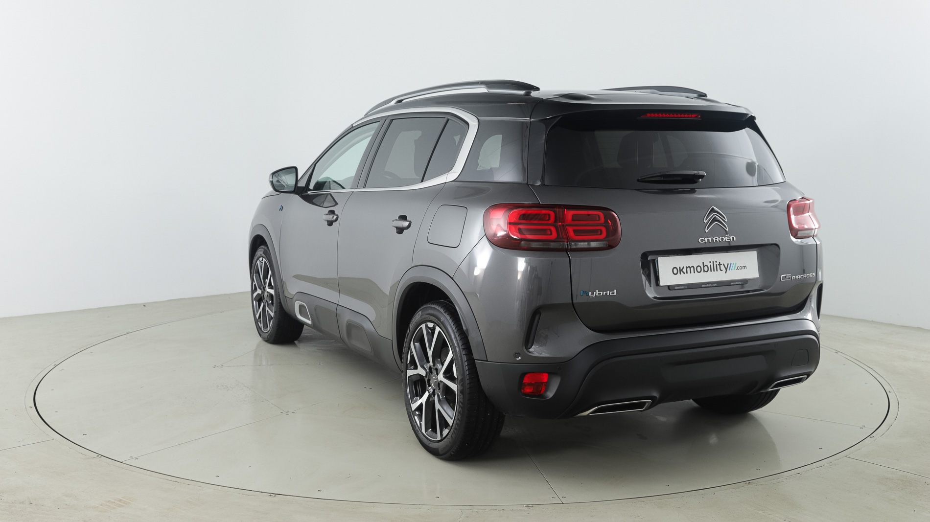 citroen c5 aircross shine 1.6 PURETECH HYBRID 225 E-EAT 2022 gris acier / negro 10