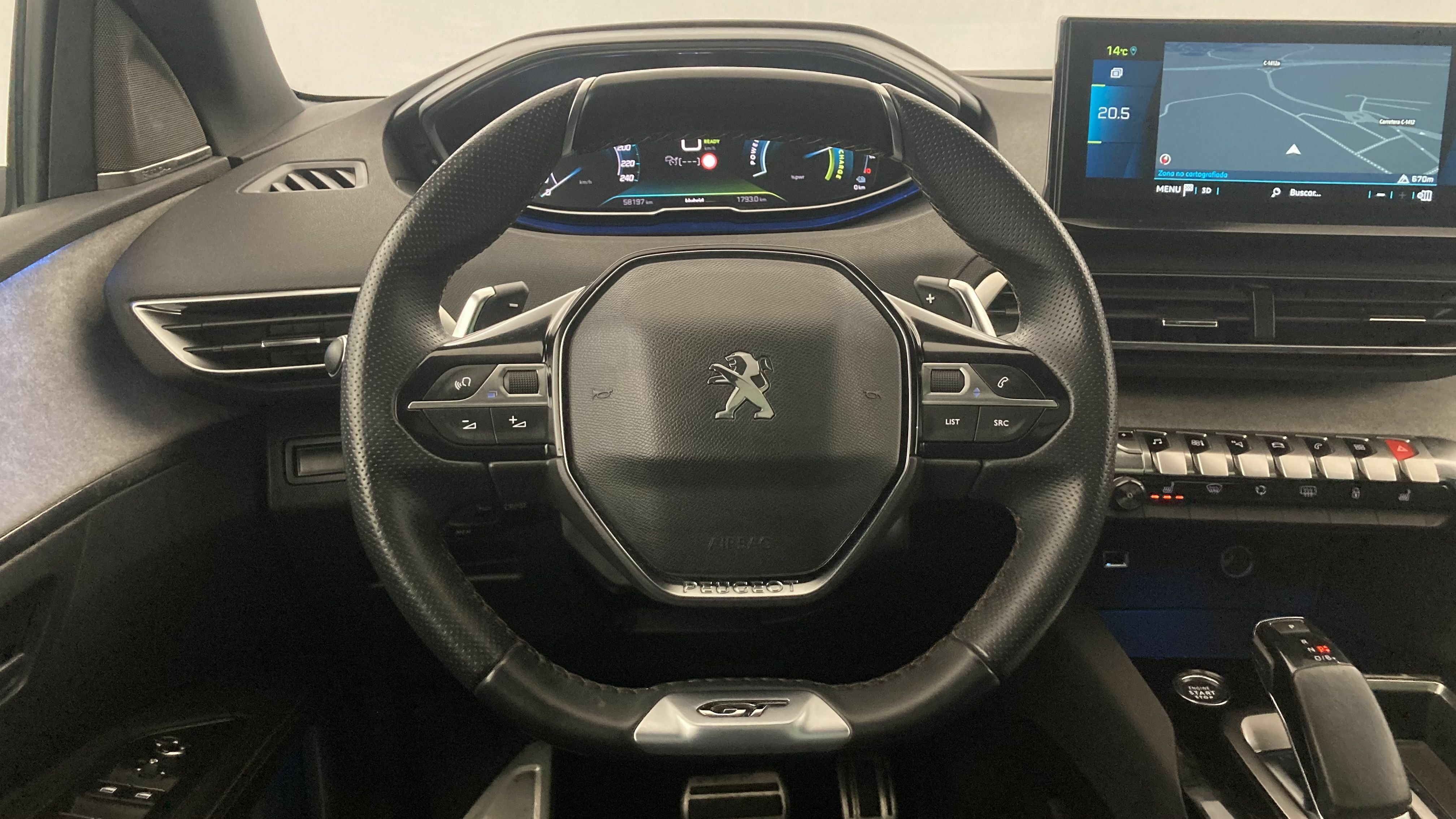 peugeot 3008 gt pack 1.6 HYBRID 300 EAT PHEV 2022 gris artense / negro 14