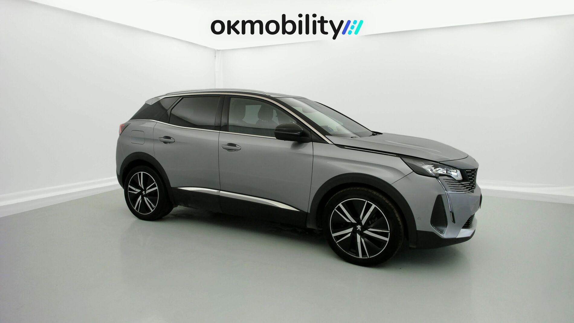 peugeot 3008 gt pack 1.6 HYBRID 300 EAT PHEV 2022 gris artense / negro 2