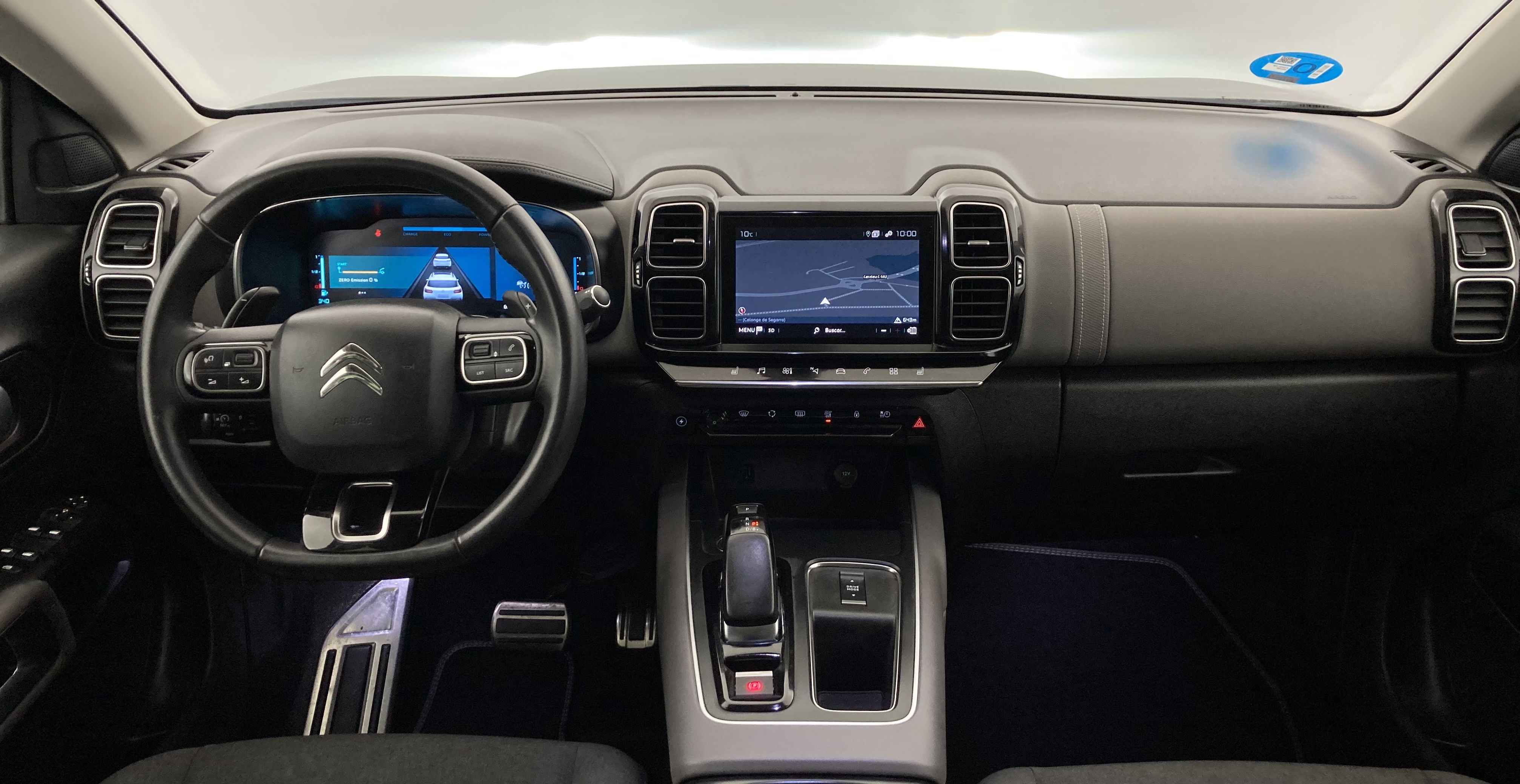 citroen c5 aircross shine 1.6 PURETECH HYBRID 225 E-EAT 2022 gris platino / negro 32