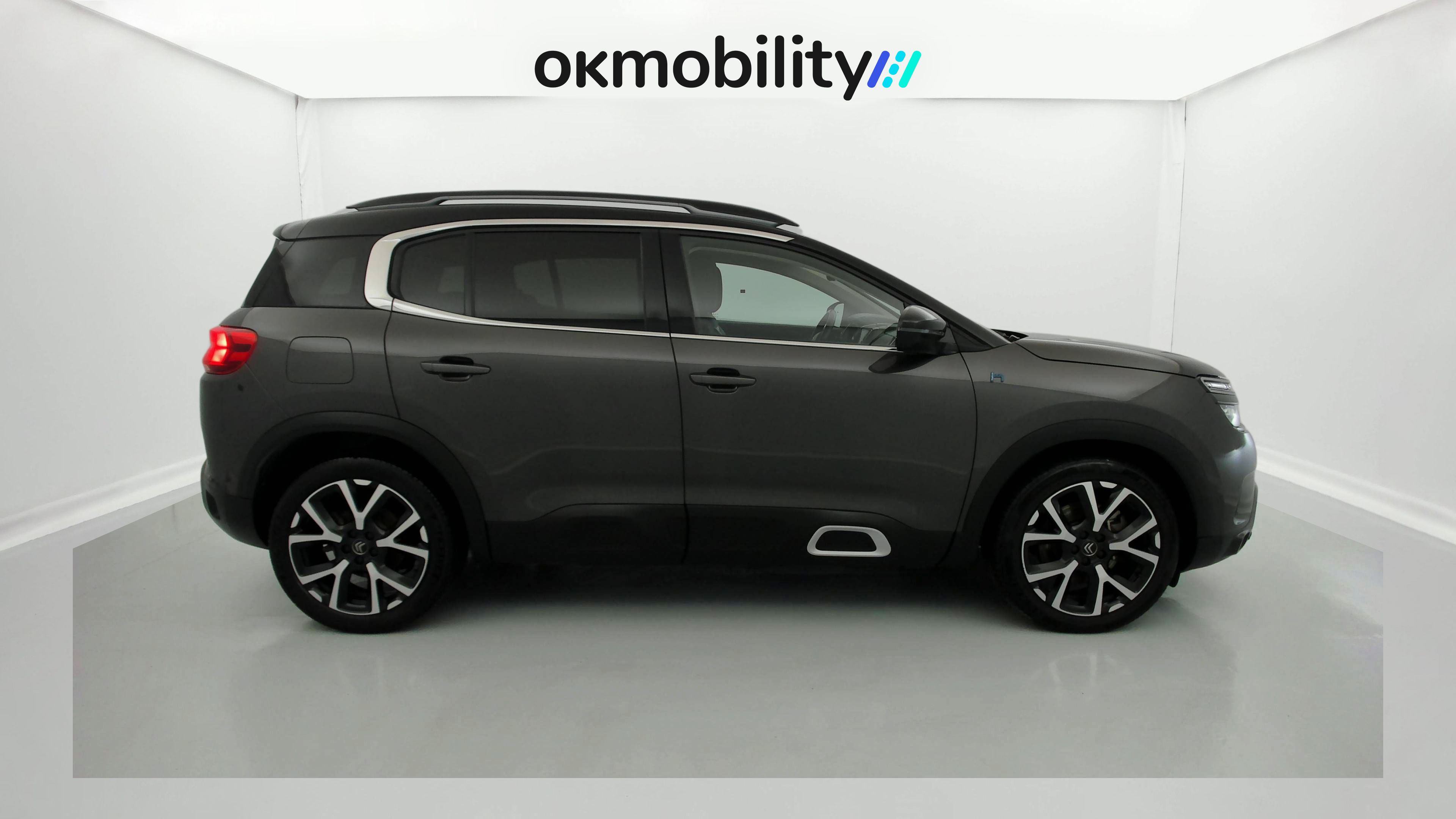 citroen c5 aircross shine 1.6 PURETECH HYBRID 225 E-EAT 2022 gris platino / negro 3
