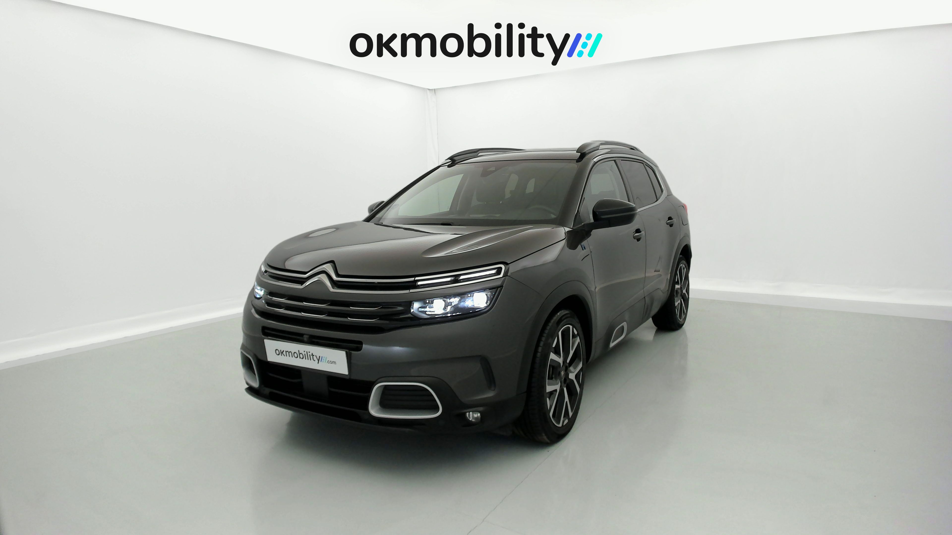 citroen c5 aircross shine 1.6 PURETECH HYBRID 225 E-EAT 2022 gris platino / negro 1