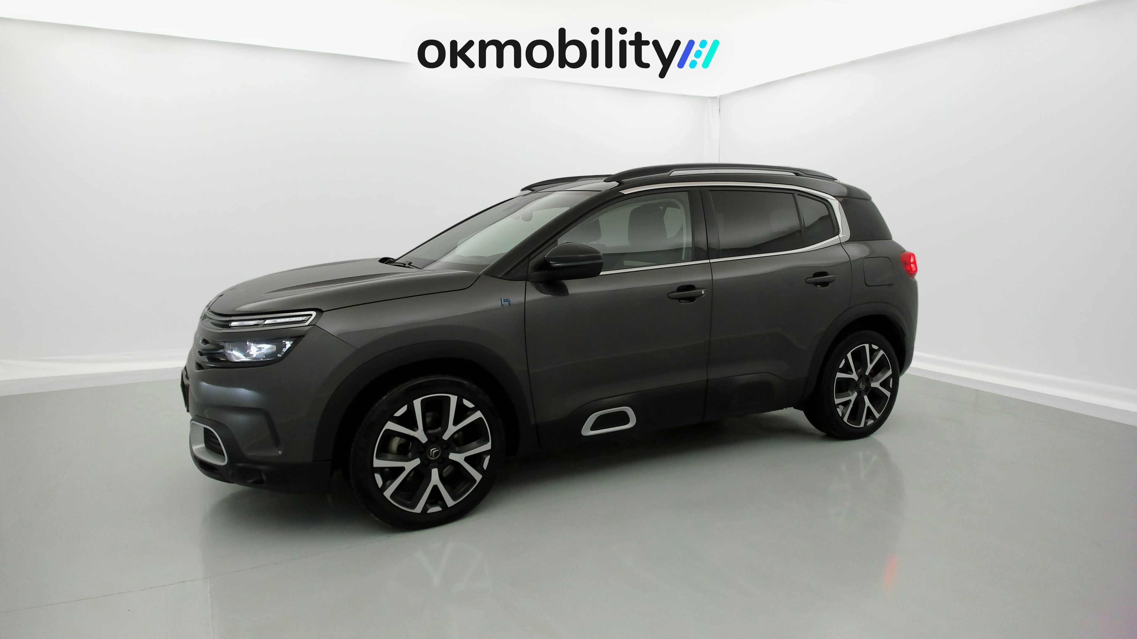 citroen c5 aircross shine 1.6 PURETECH HYBRID 225 E-EAT 2022 gris platino / negro 8