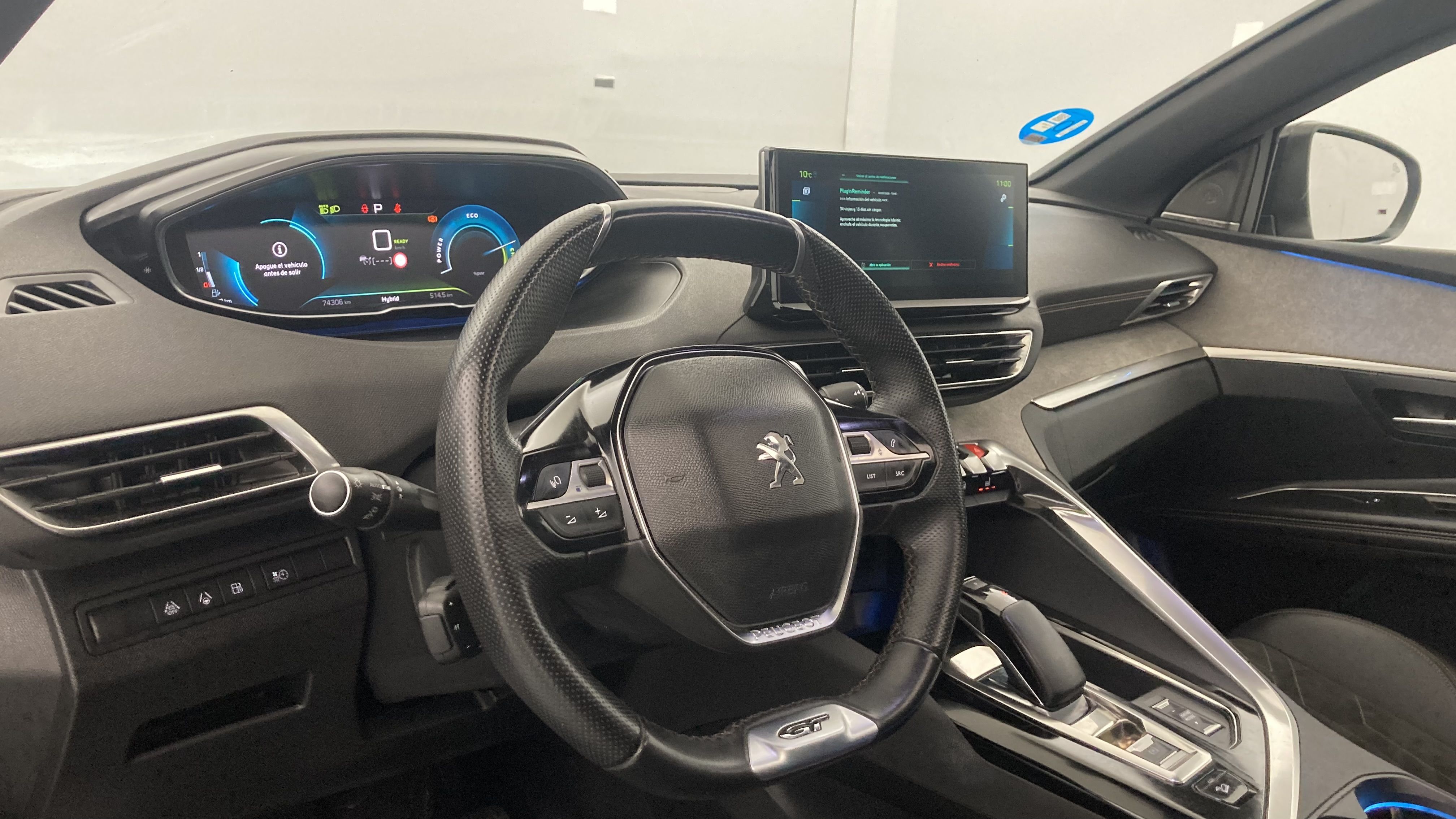 peugeot 3008 gt pack 1.6 HYBRID 300 EAT PHEV 2022 gris artense / negro 18