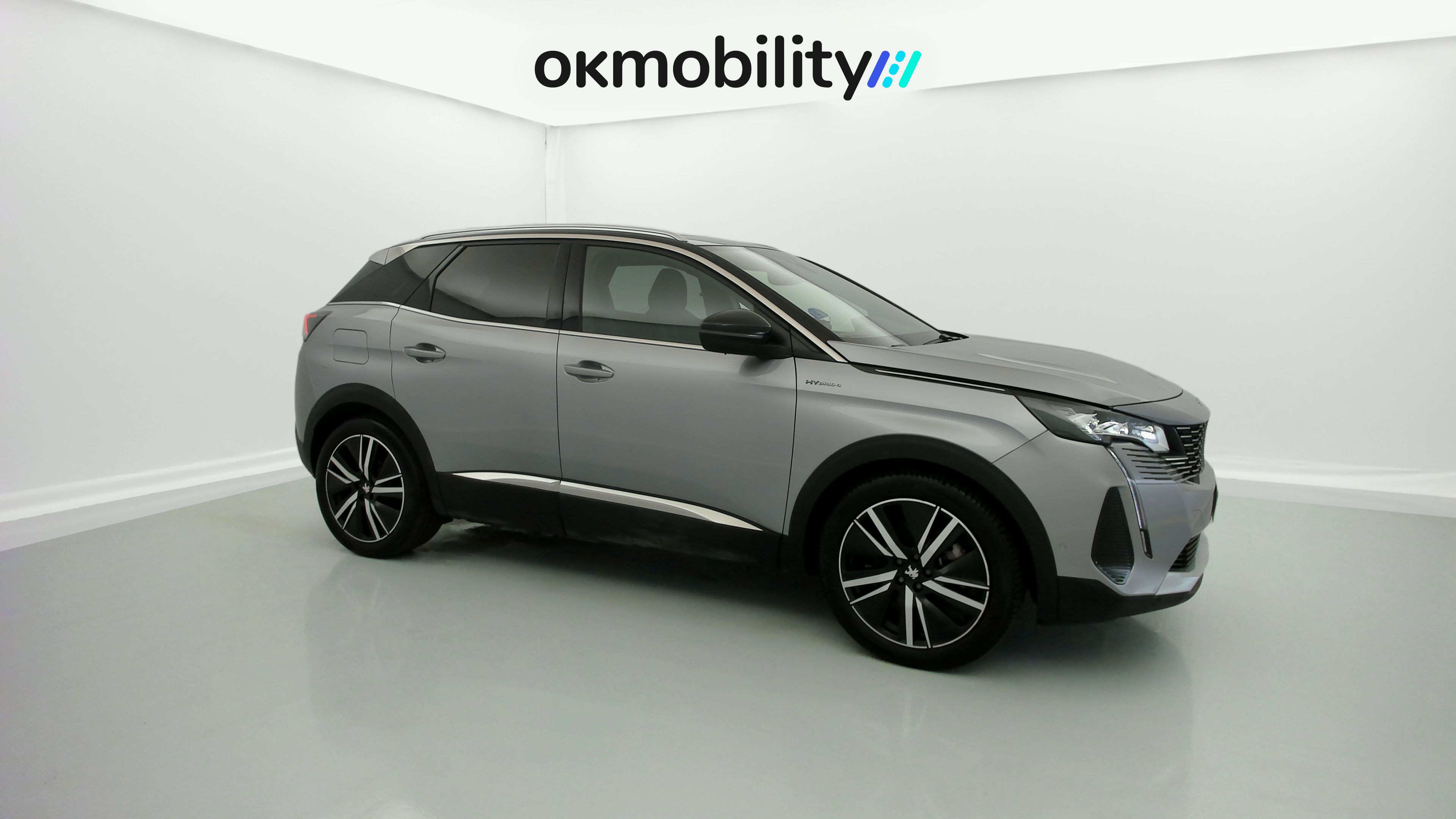 peugeot 3008 gt pack 1.6 HYBRID 300 EAT PHEV 2022 gris artense / negro 3