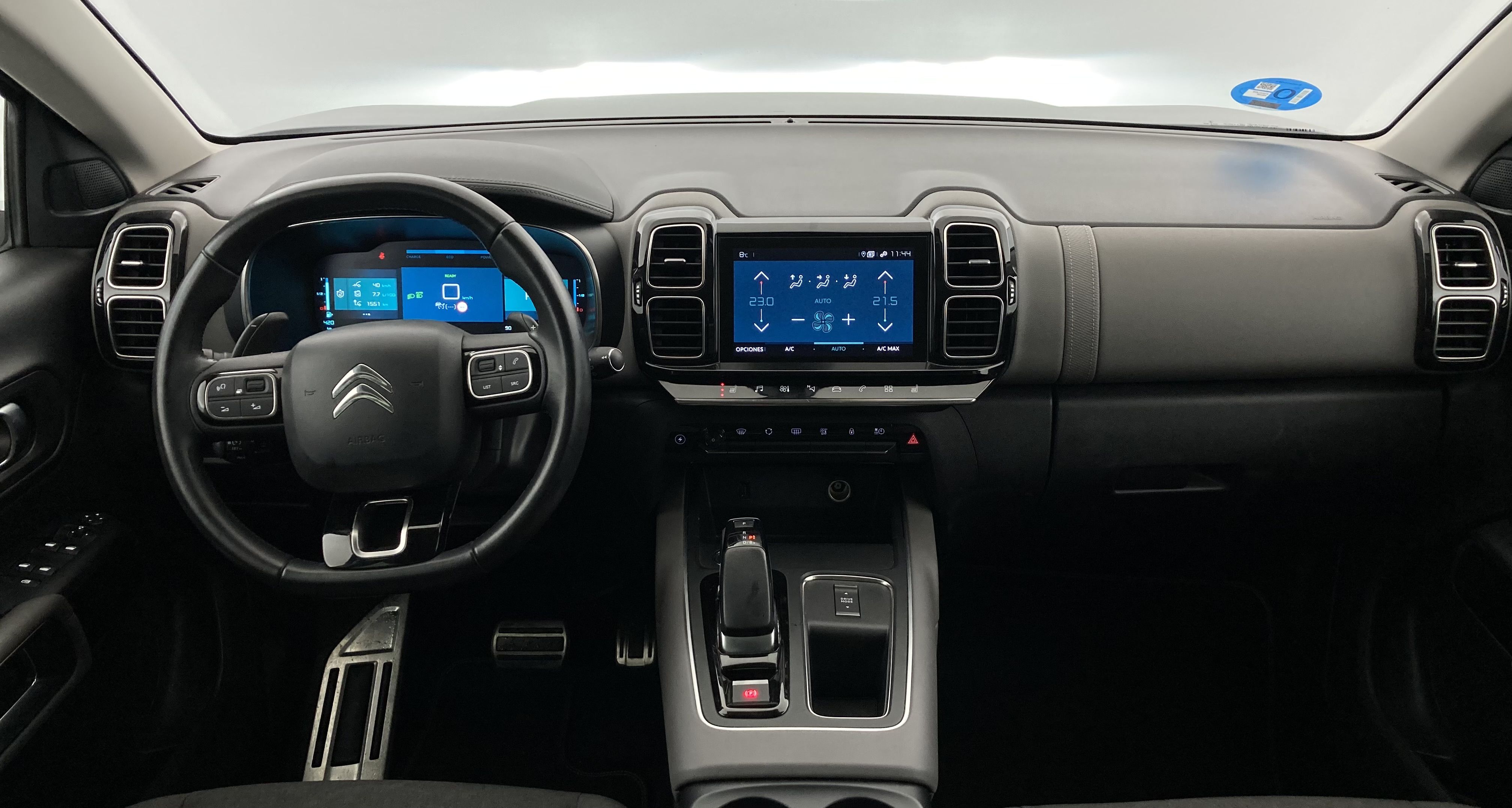 citroen c5 aircross shine 1.6 PURETECH HYBRID 225 E-EAT 2022 gris acier / negro 21