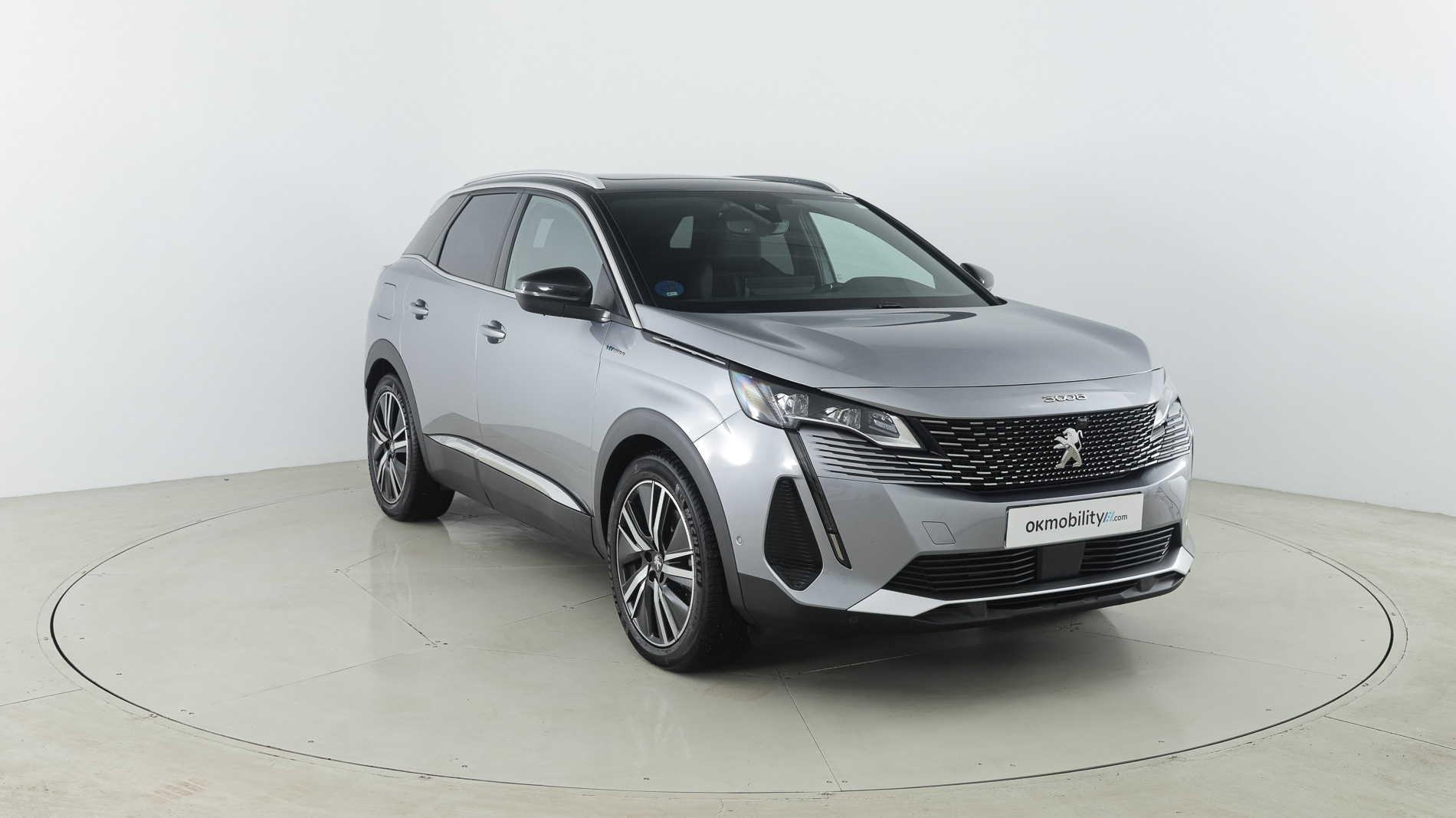peugeot 3008 gt pack 1.6 HYBRID 300 EAT PHEV 2022 gris artense / negro 3