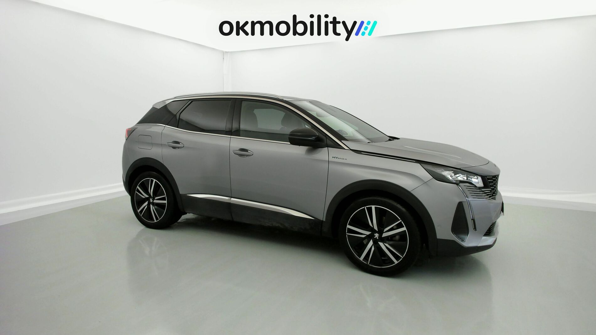 peugeot 3008 gt pack 1.6 HYBRID 300 EAT PHEV 2022 gris artense / negro 2