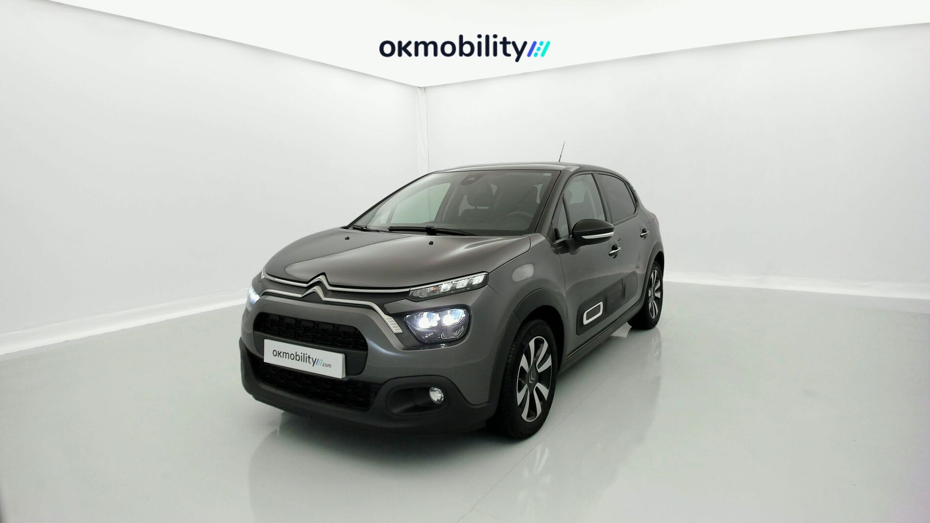 citroen c3 shine 1.2 PURETECH 110 EAT 2022 gris platino/negro 1