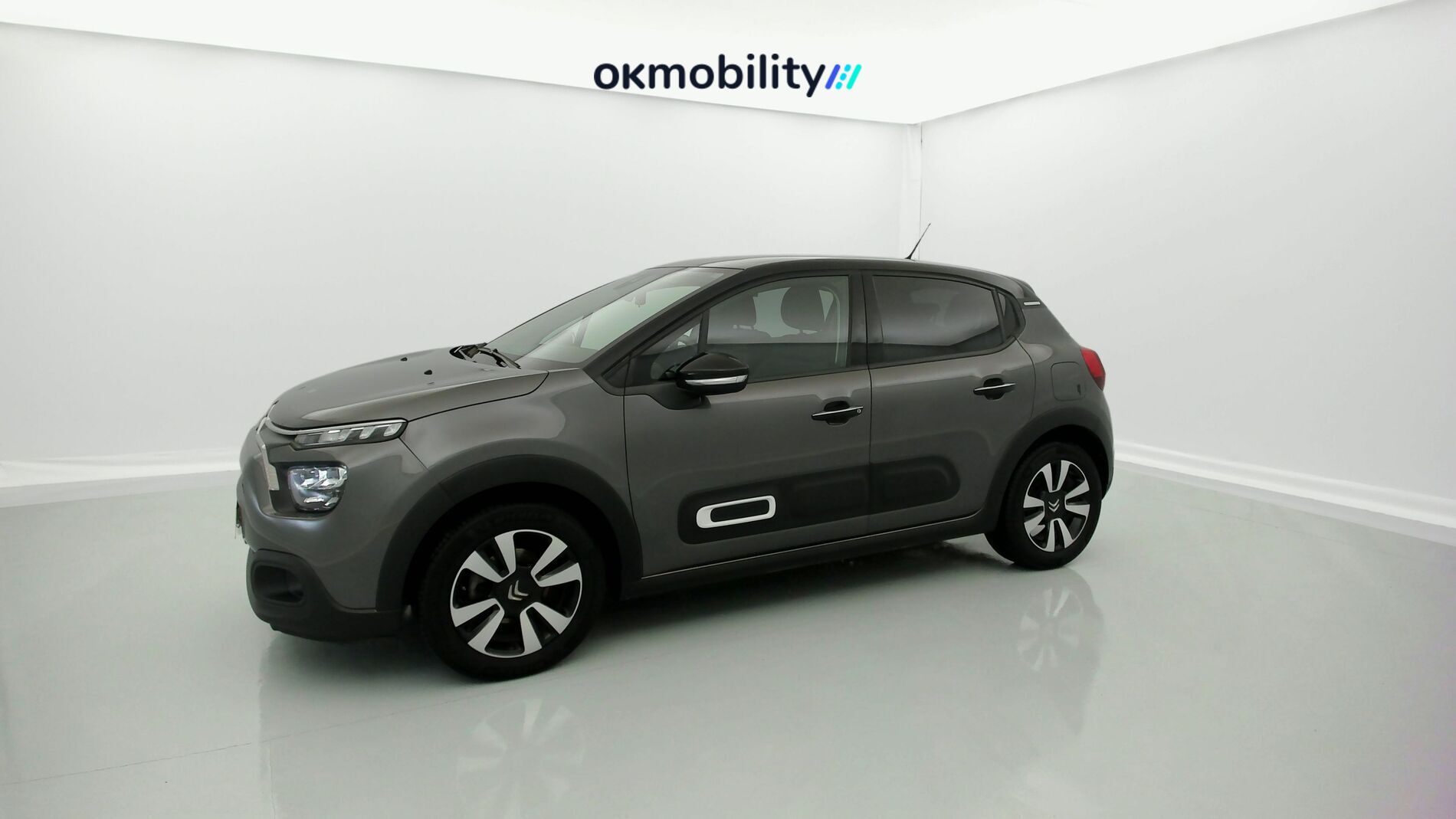 citroen c3 shine 1.2 PURETECH 110 EAT 2022 gris platino/negro 2