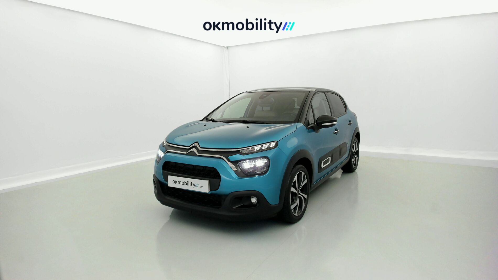 citroen c3 shine 1.2 PURETECH 110 EAT 2022 azul spring/negro 1