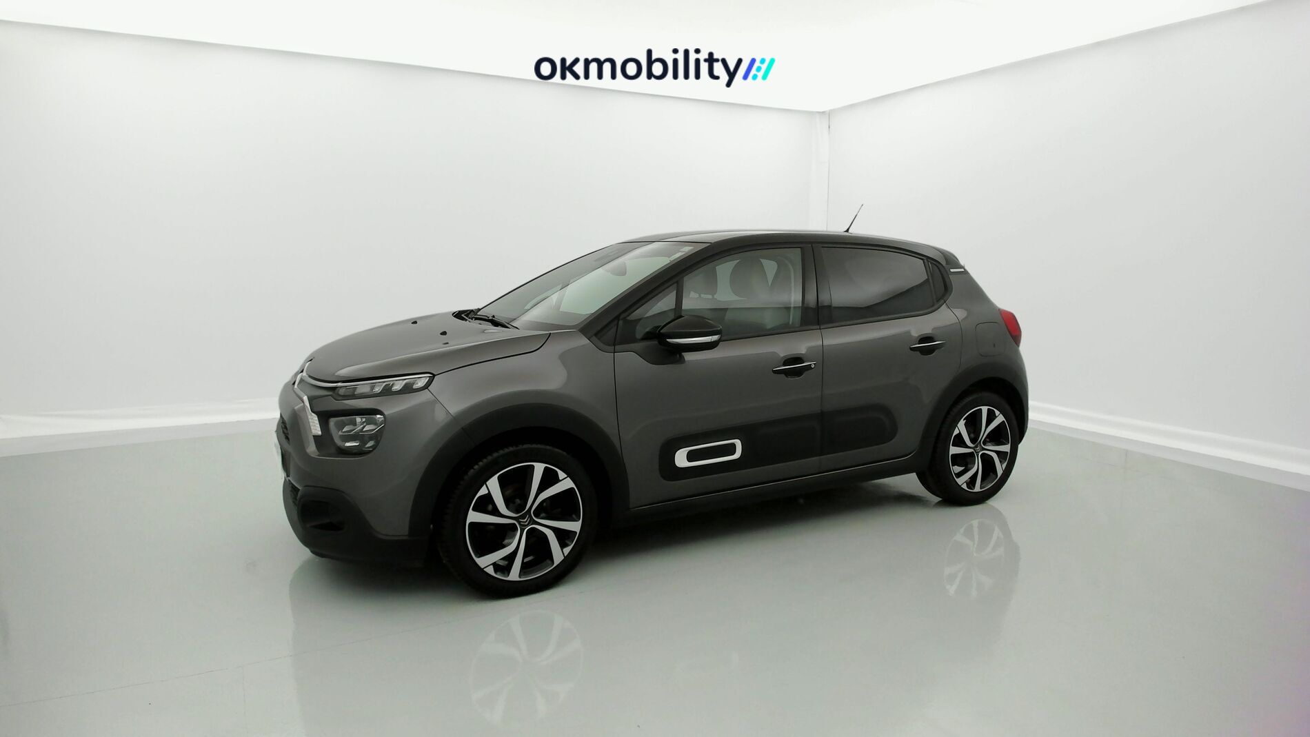 citroen c3 shine 1.2 PURETECH 110 EAT 2022 gris acero/negro 2