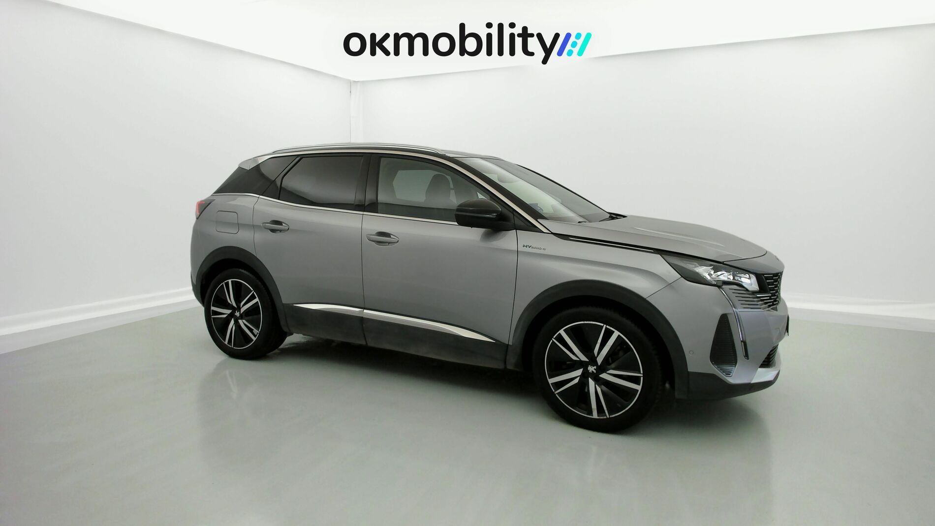peugeot 3008 gt pack 1.6 HYBRID 300 EAT PHEV 2022 gris artense / negro 2