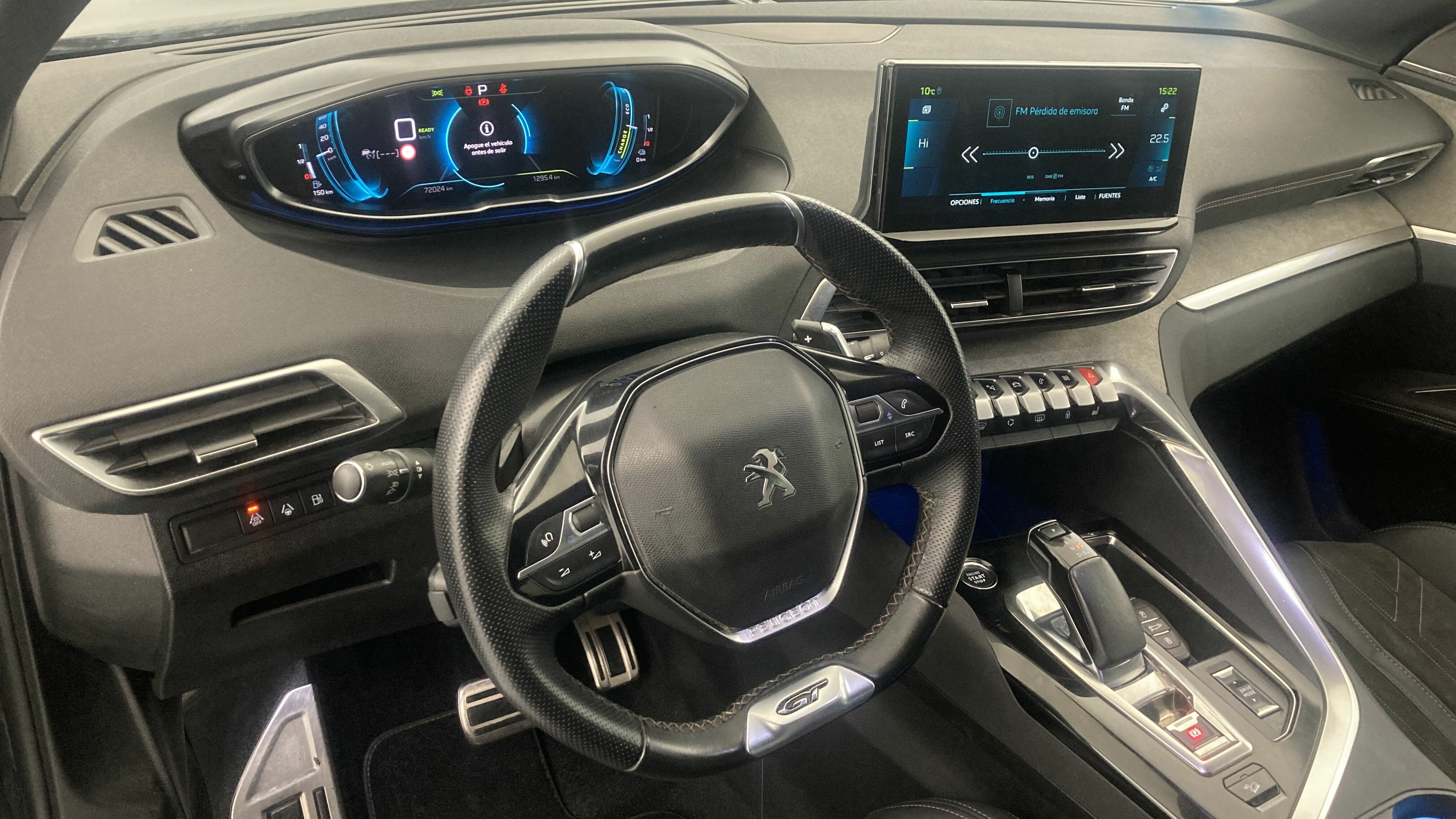 peugeot 3008 gt pack 1.6 HYBRID 300 EAT PHEV 2022 negro perla nera 14