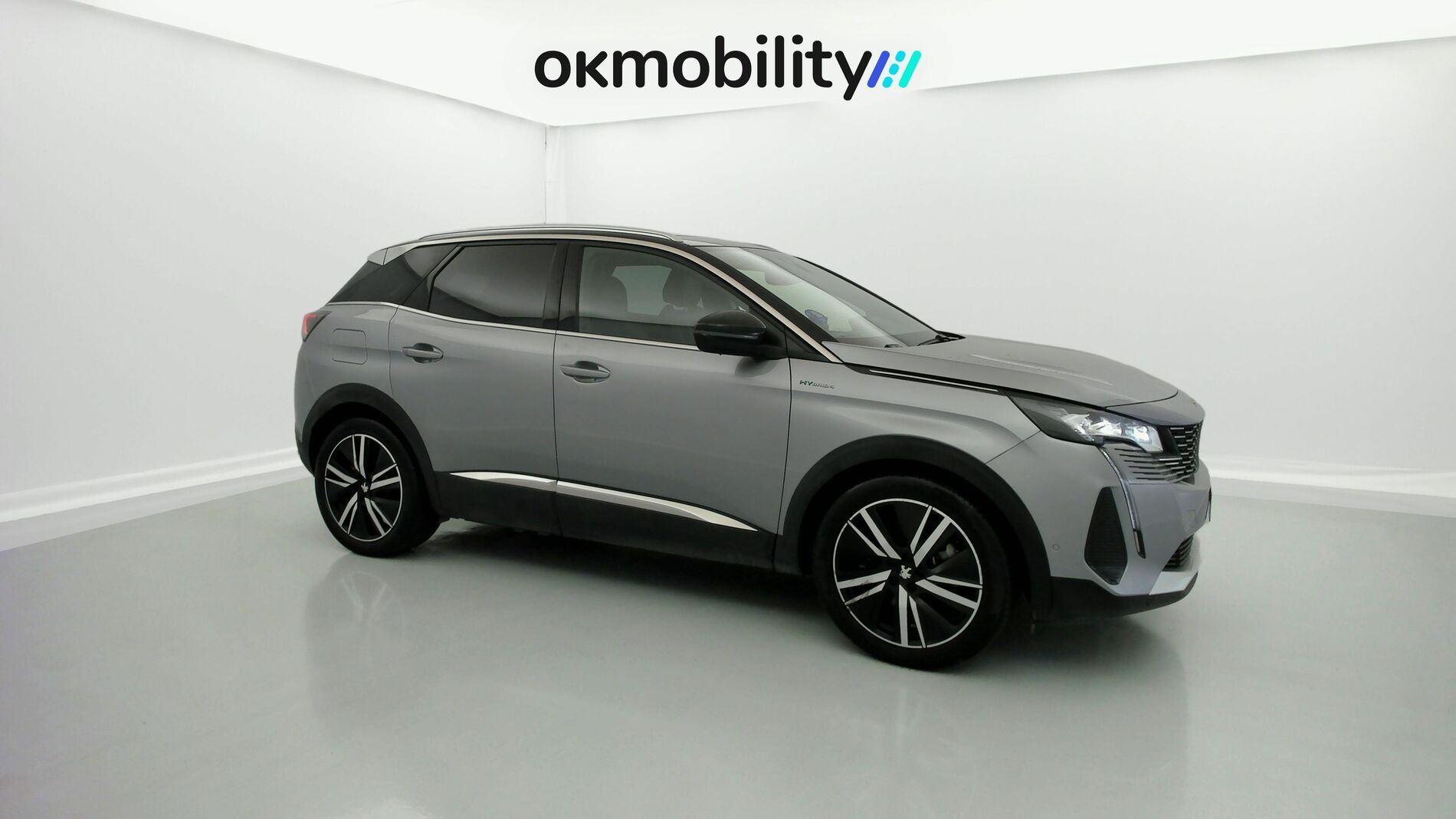peugeot 3008 gt pack 1.6 HYBRID 300 EAT PHEV 2022 gris artense / negro 2