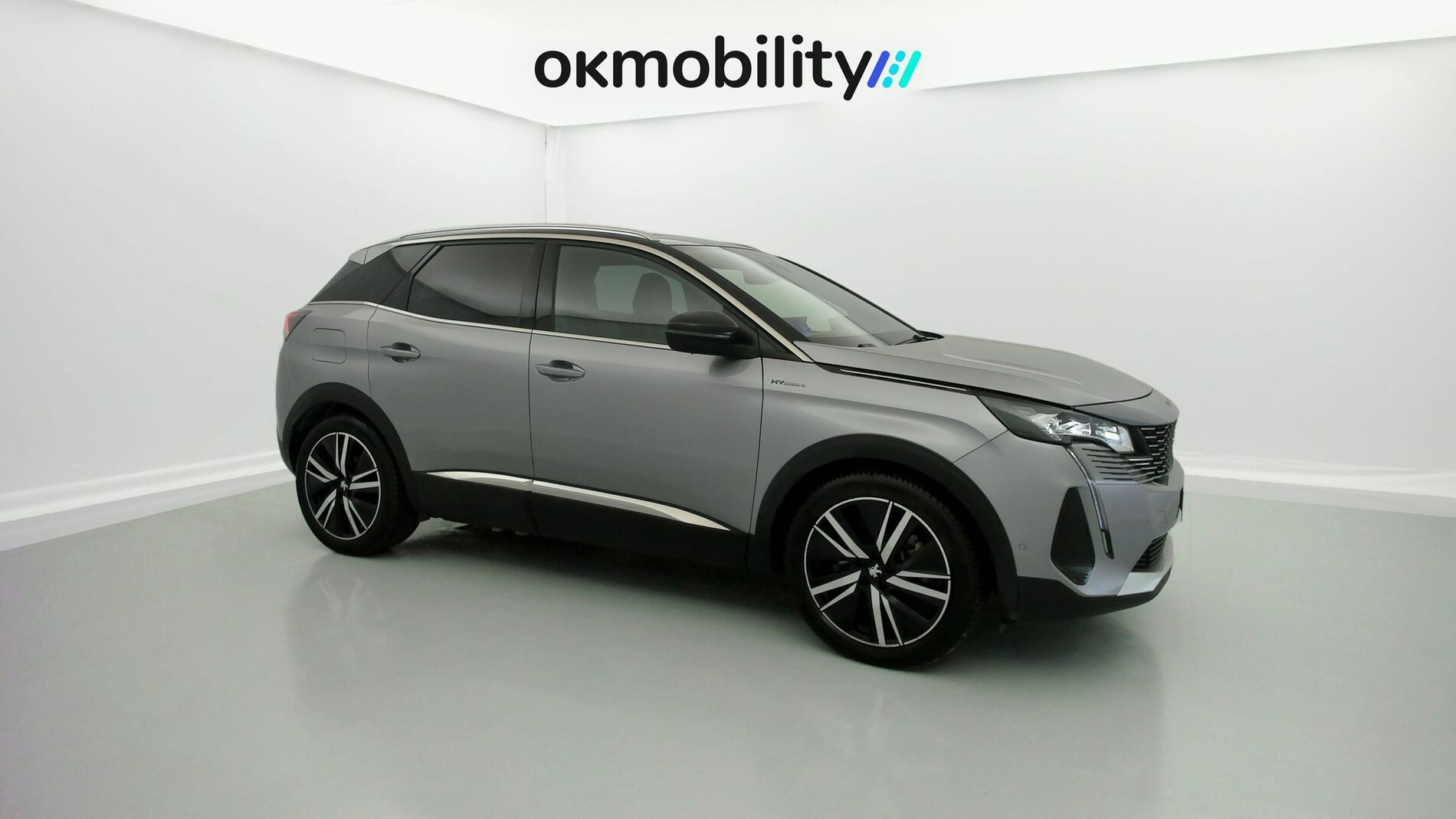 peugeot 3008 gt pack 1.6 HYBRID 300 EAT PHEV 2022 gris artense / negro 2