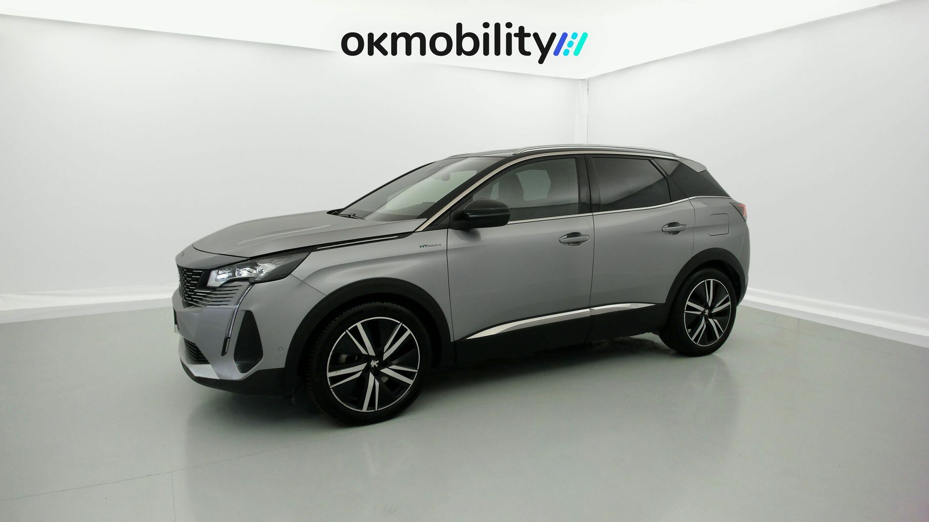 peugeot 3008 gt pack 1.6 HYBRID 300 EAT PHEV 2022 gris artense / negro 4