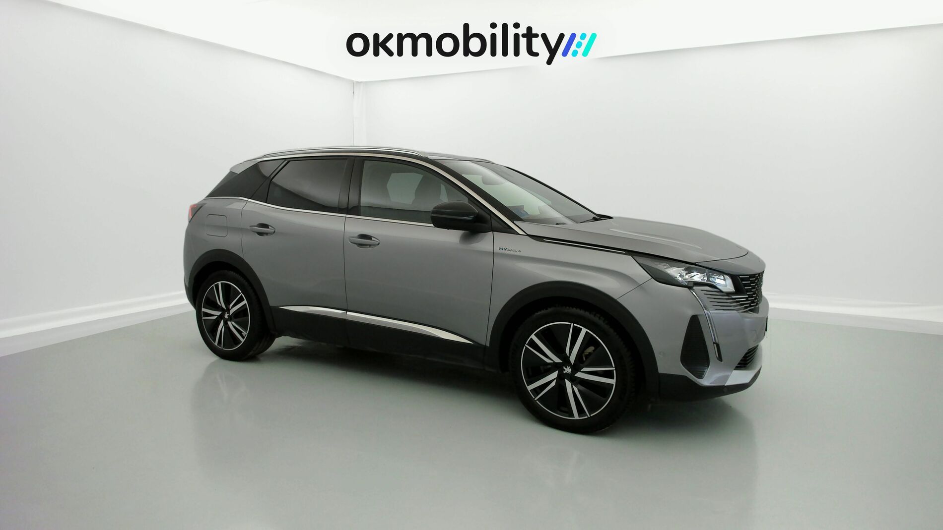 peugeot 3008 gt pack 1.6 HYBRID 300 EAT PHEV 2022 gris artense / negro 2