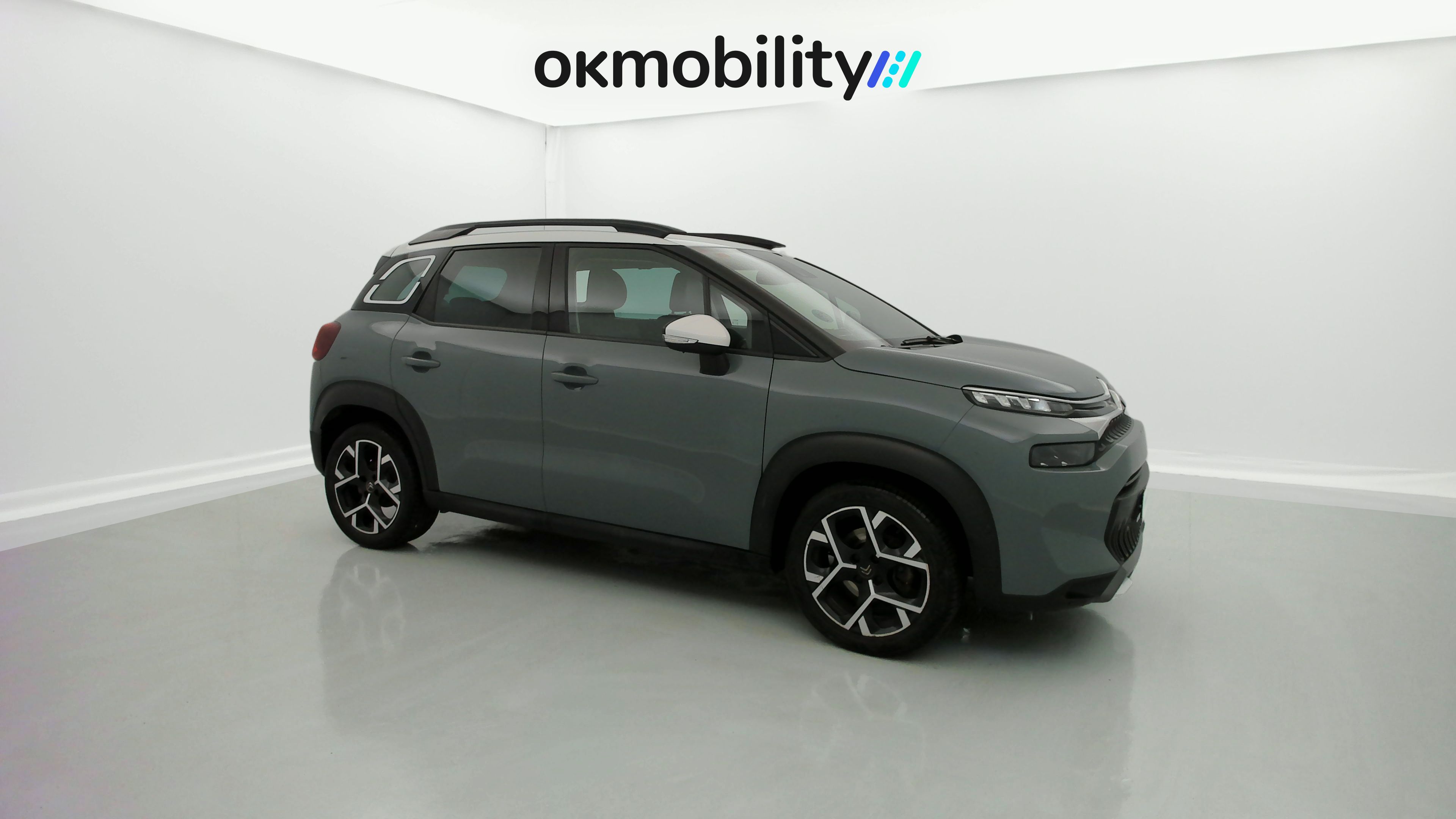 citroen c3 aircross shine pack 1.2 PURETECH 110 2021 gris platinium metalic 4