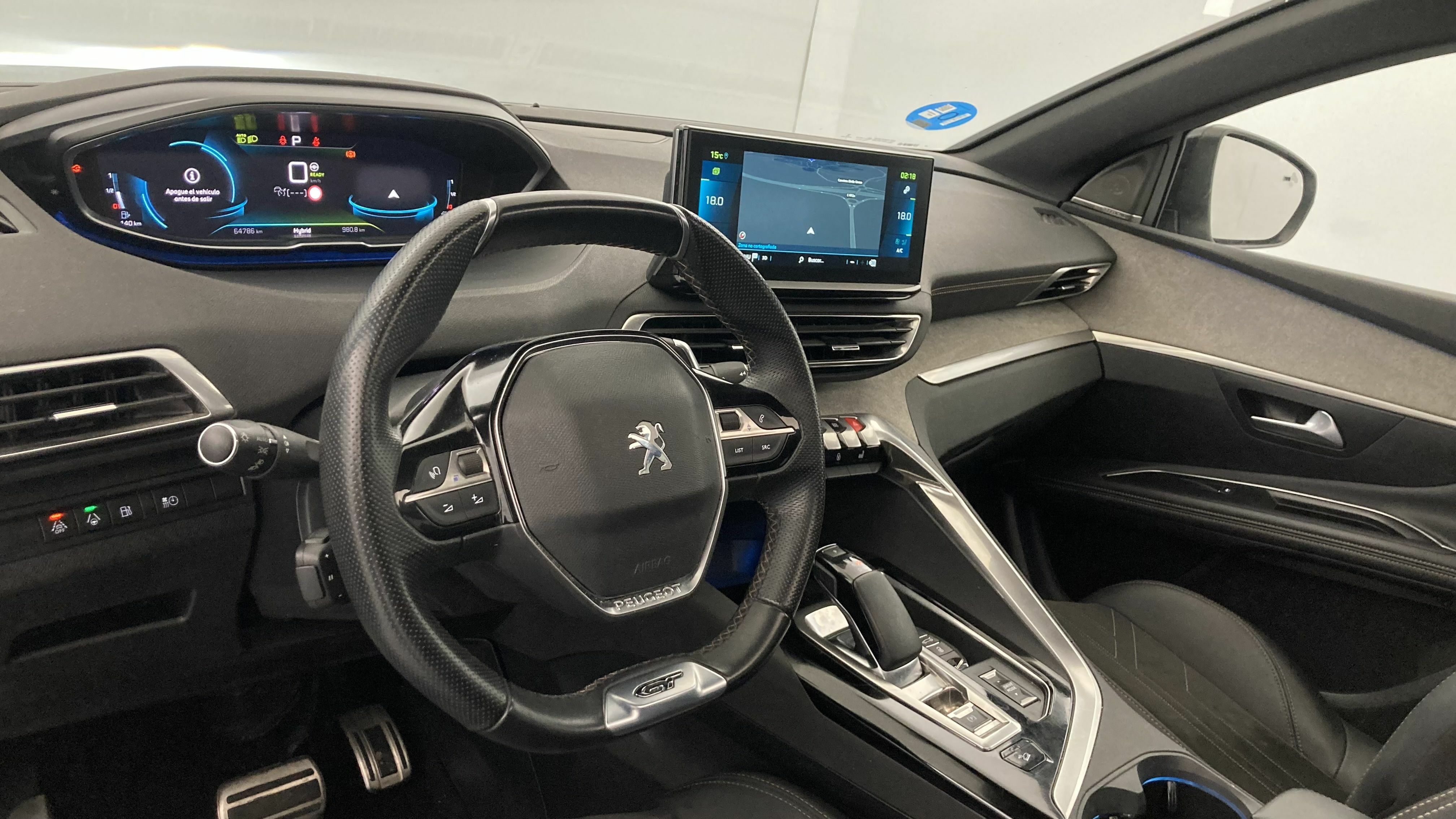 peugeot 3008 gt pack 1.6 HYBRID 300 EAT PHEV 2022 gris artense / negro 14