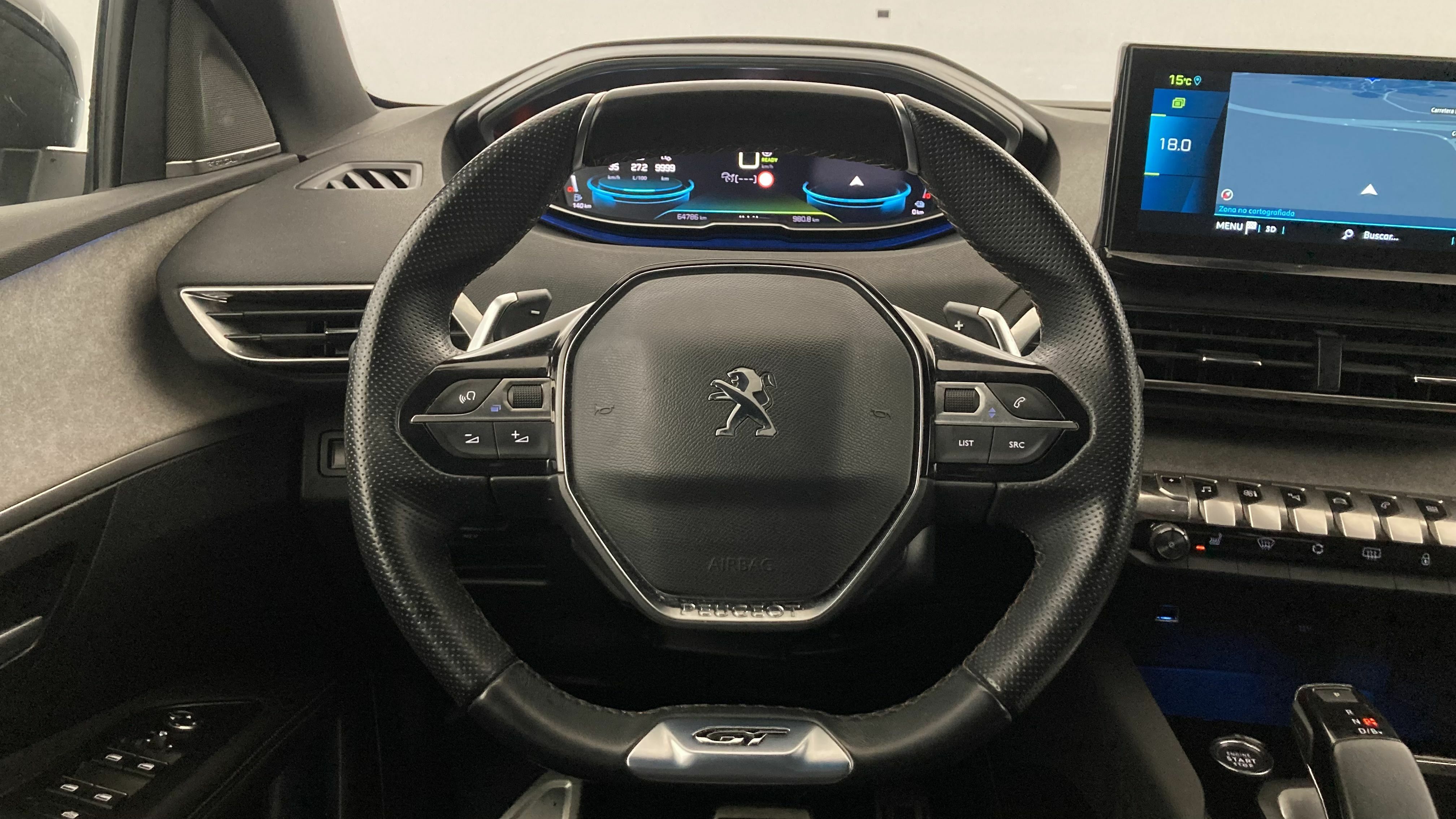 peugeot 3008 gt pack 1.6 HYBRID 300 EAT PHEV 2022 gris artense / negro 16