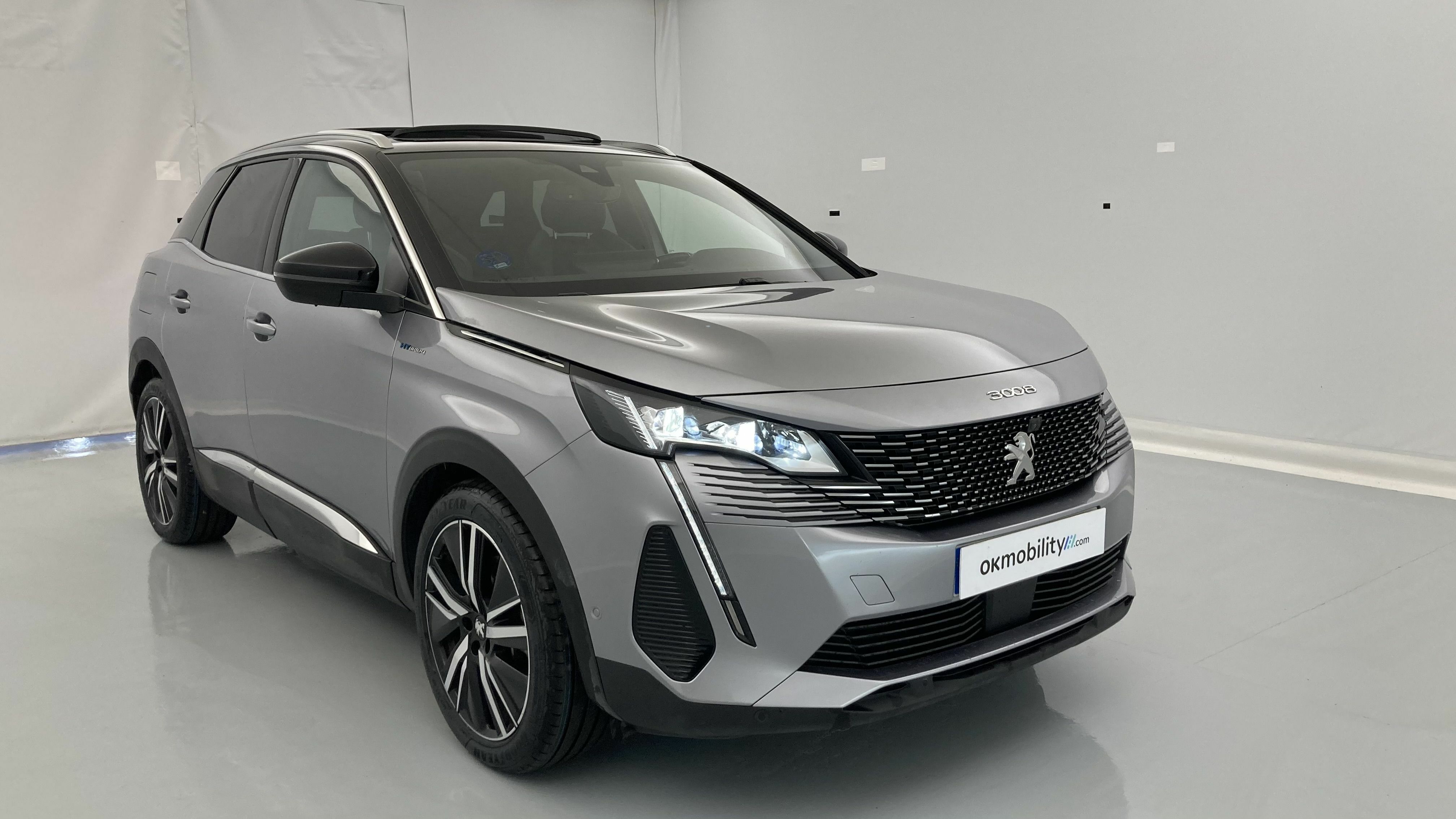 peugeot 3008 gt pack 1.6 HYBRID 300 EAT PHEV 2022 gris artense / negro 22