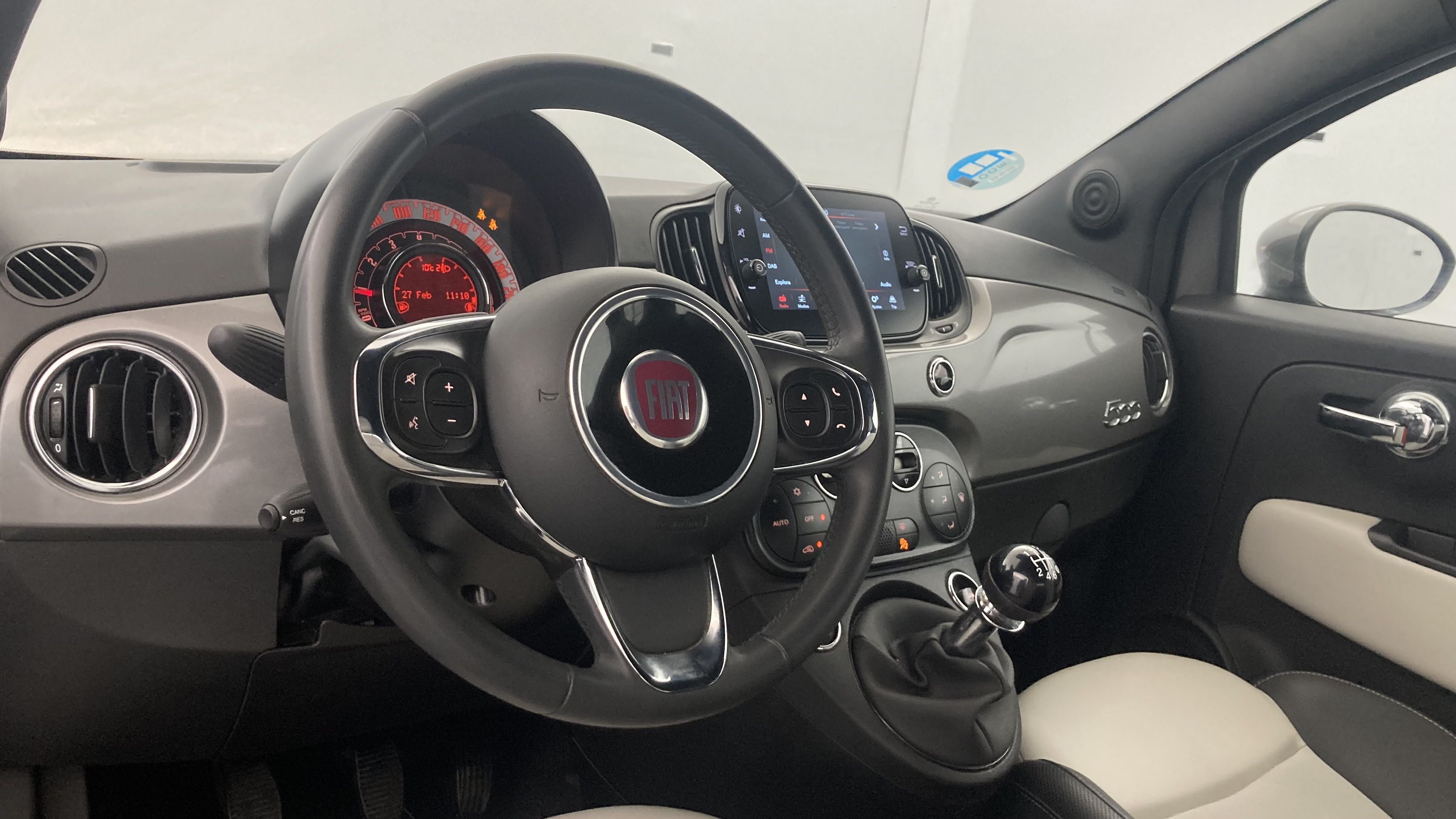 fiat 500c dolcevita 1.0 HYBRID 70 MHEV 2022 gris pompei / negro 18