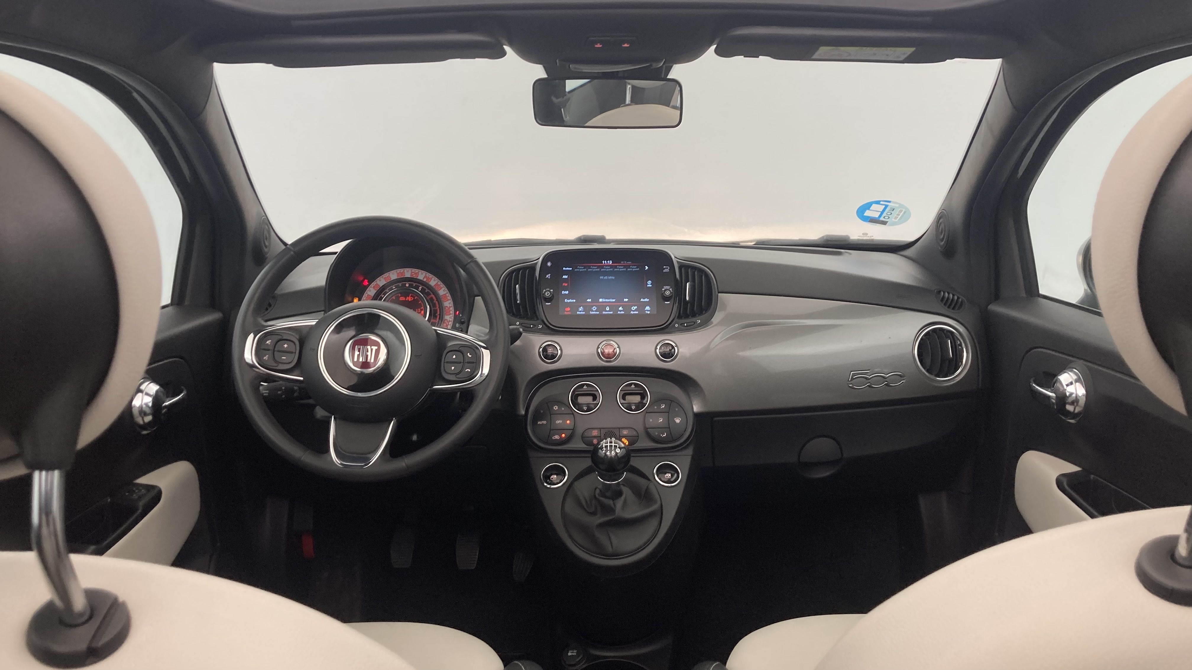 fiat 500c dolcevita 1.0 HYBRID 70 MHEV 2022 gris pompei / negro 35