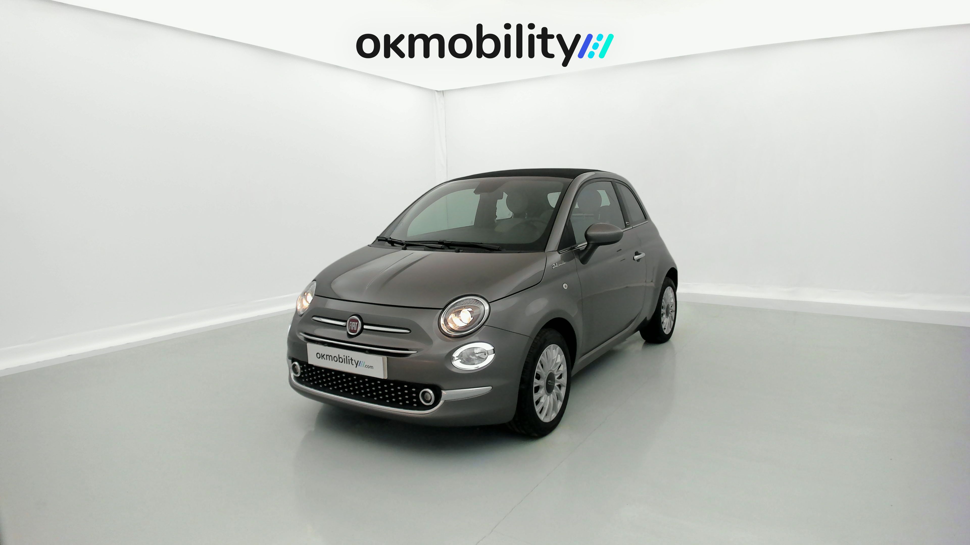 fiat 500c dolcevita 1.0 HYBRID 70 MHEV 2022 gris pompei / negro 1