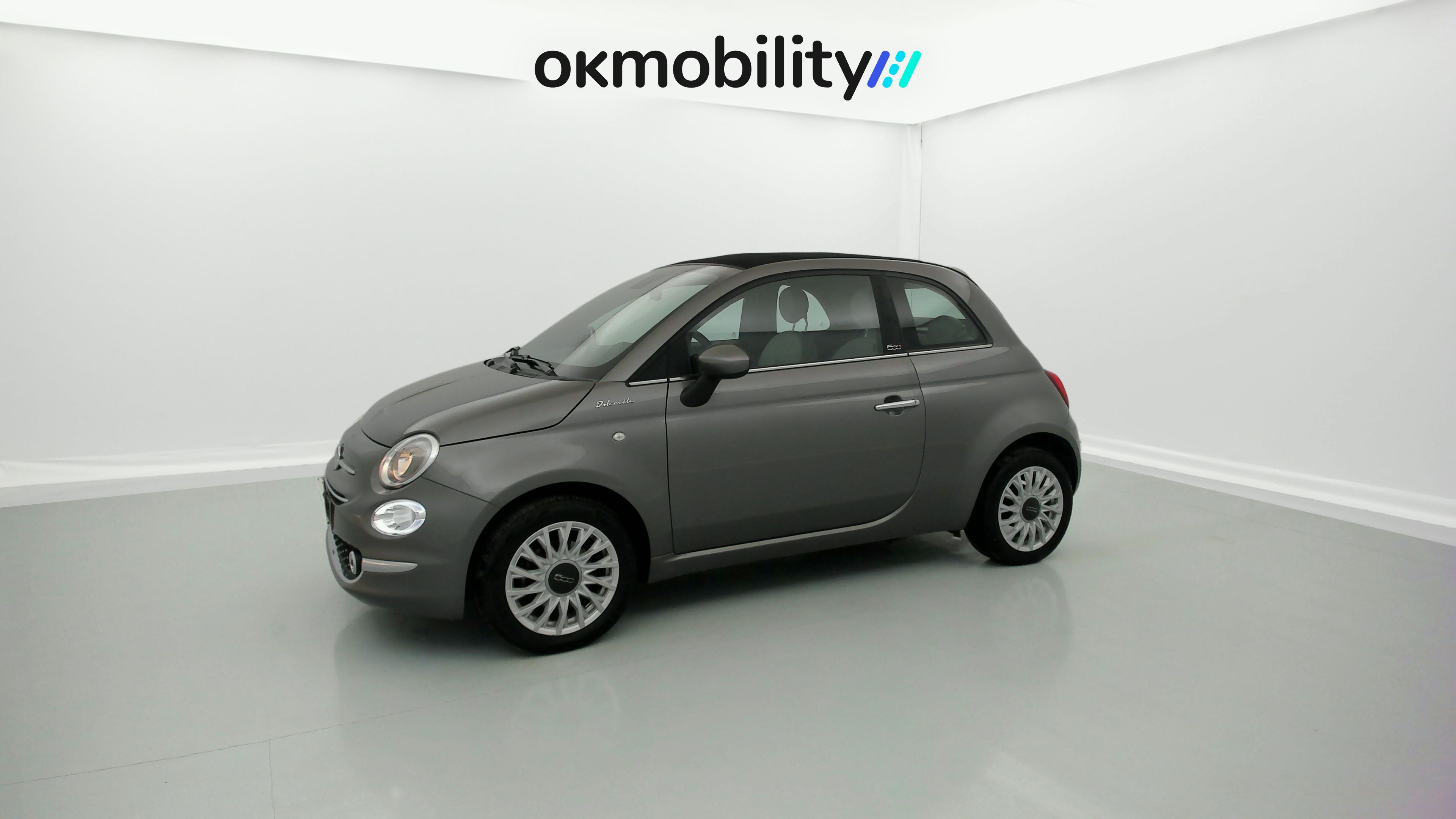 fiat 500c dolcevita 1.0 HYBRID 70 MHEV 2022 gris pompei / negro 5