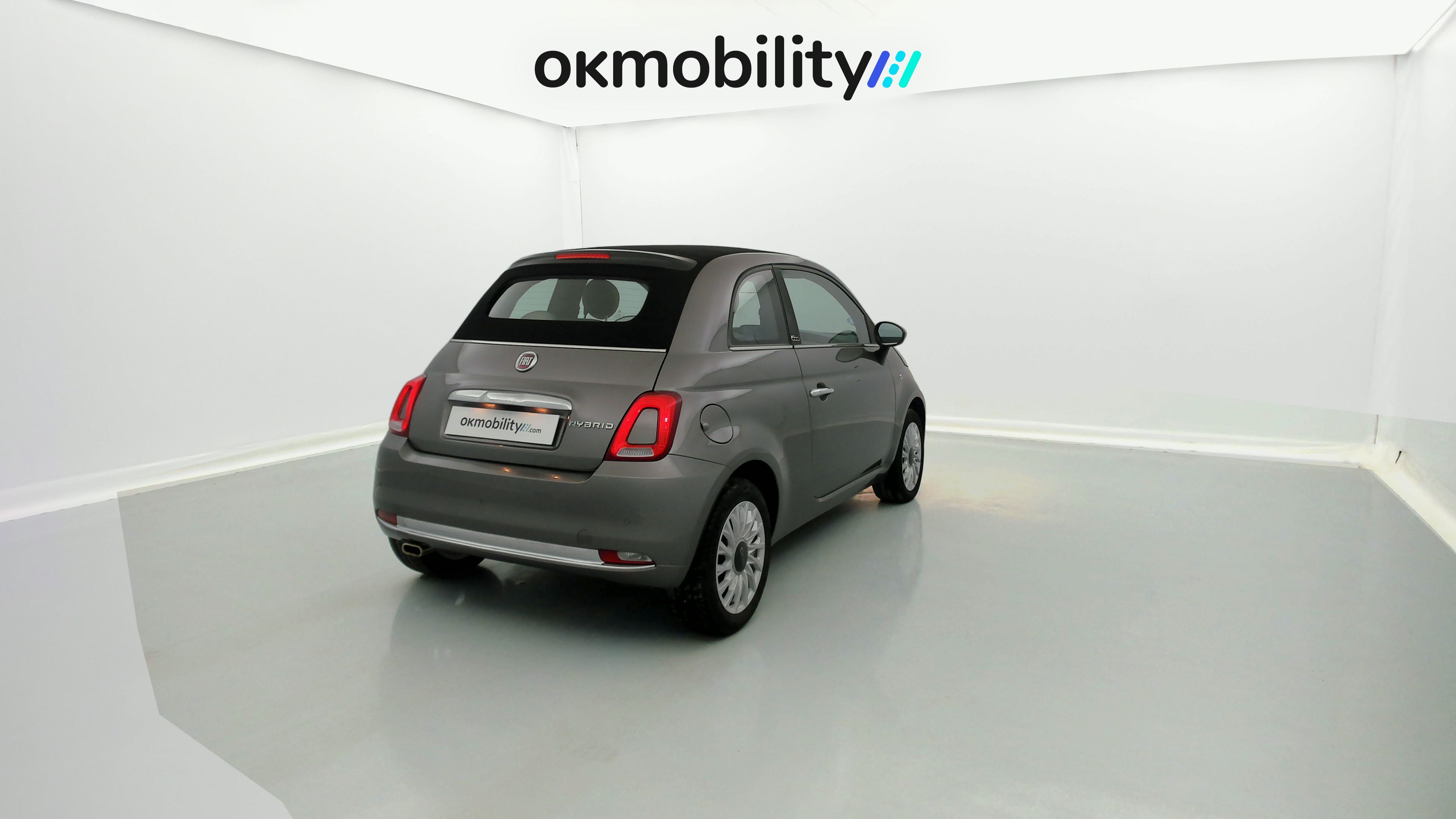 fiat 500c dolcevita 1.0 HYBRID 70 MHEV 2022 gris pompei / negro 11