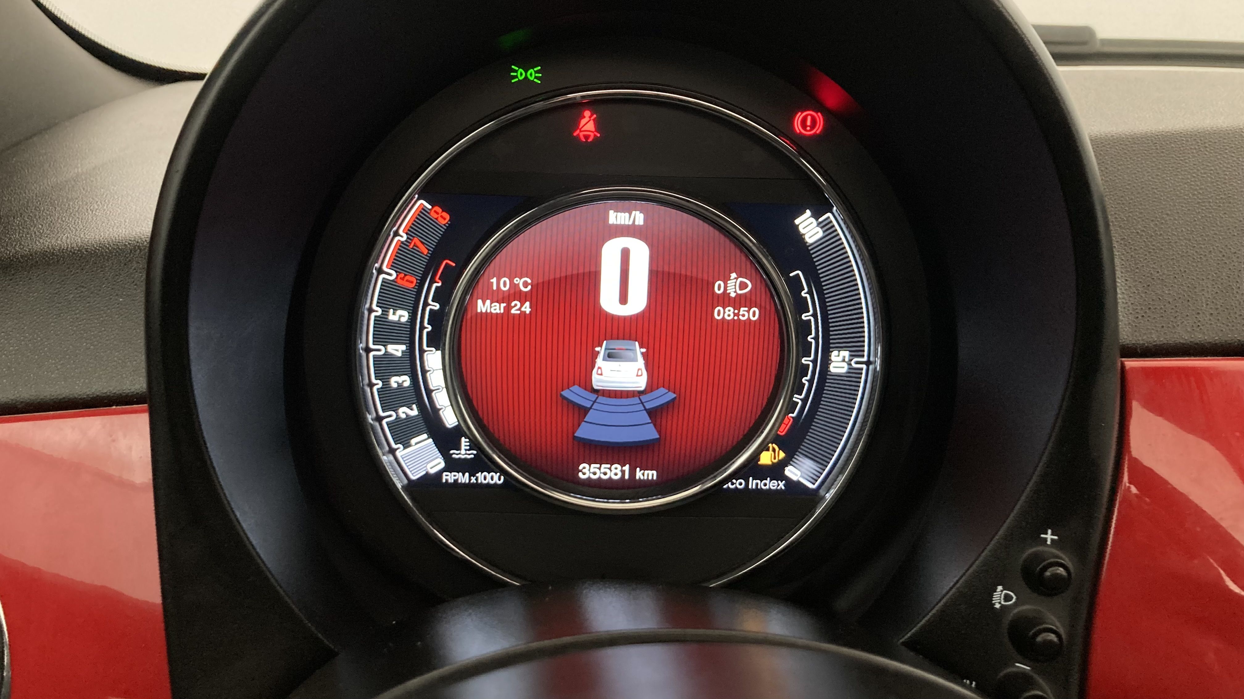 fiat 500c dolcevita 1.0 HYBRID 70 MHEV 2024 rosso corsa 13