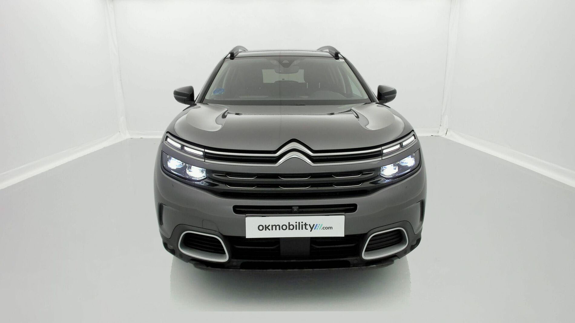 citroen c5 aircross shine 1.6 PURETECH HYBRID 225 E-EAT 2021 gris acier / techo negro 4