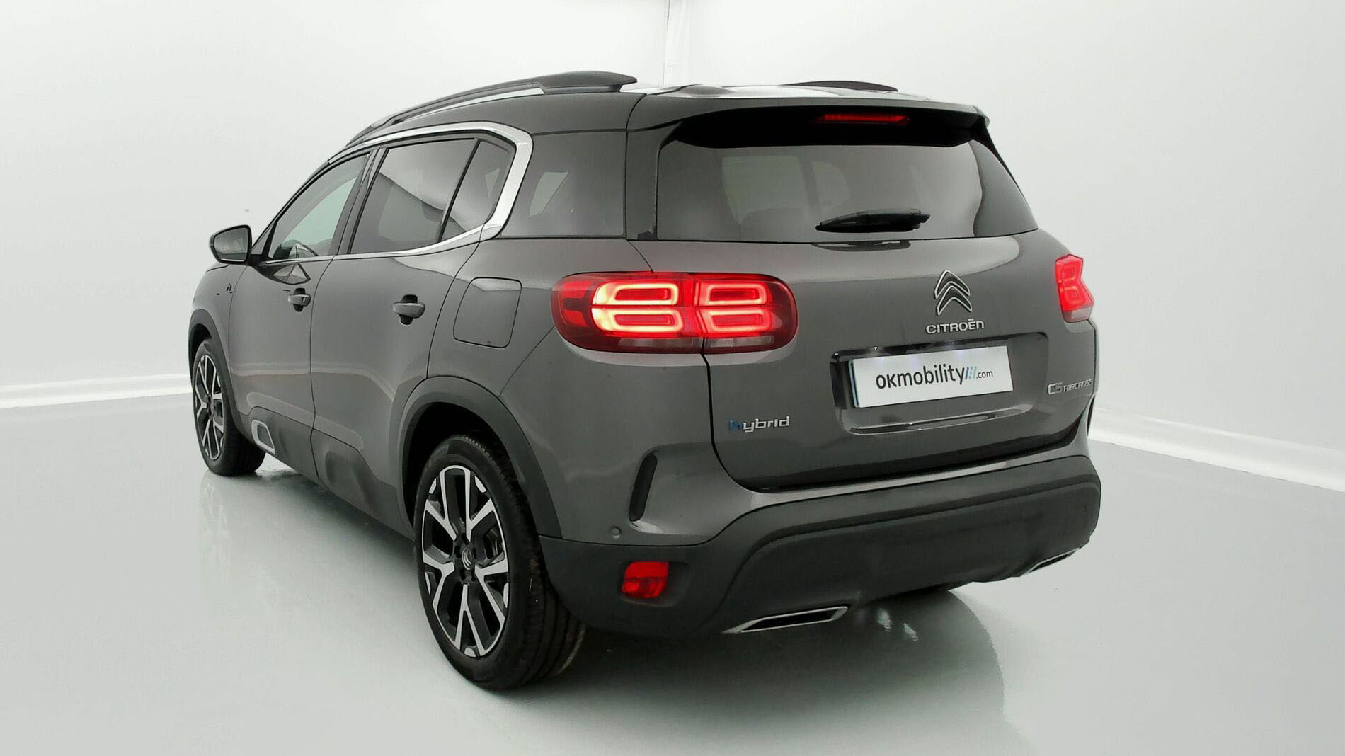 citroen c5 aircross shine 1.6 PURETECH HYBRID 225 E-EAT 2021 gris acier / techo negro 9
