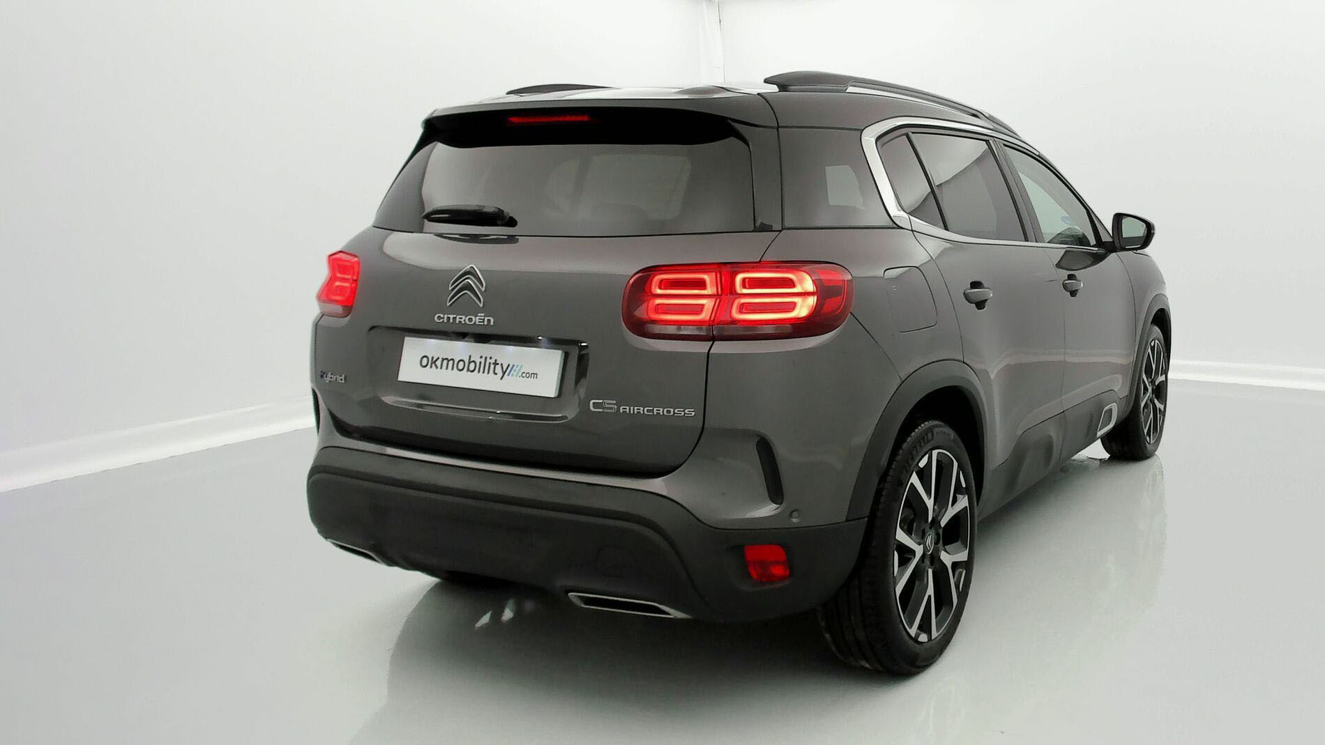 citroen c5 aircross shine 1.6 PURETECH HYBRID 225 E-EAT 2021 gris acier / techo negro 11