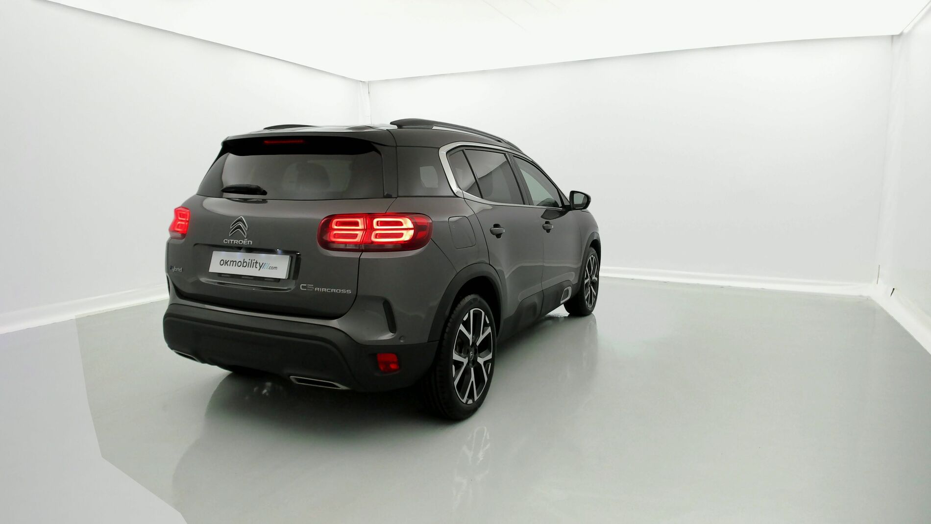 citroen c5 aircross shine 1.6 PURETECH HYBRID 225 E-EAT 2021 gris platino / techo negro 7