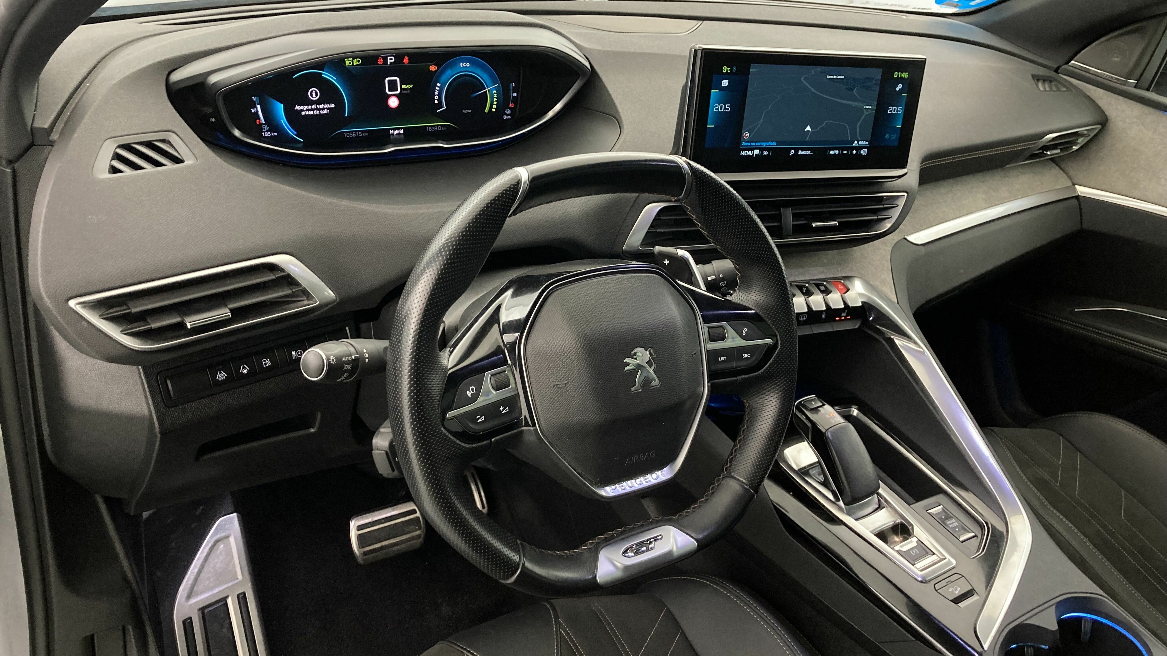 peugeot 3008 gt pack 1.6 HYBRID 300 EAT PHEV 2022 gris artense / negro 15