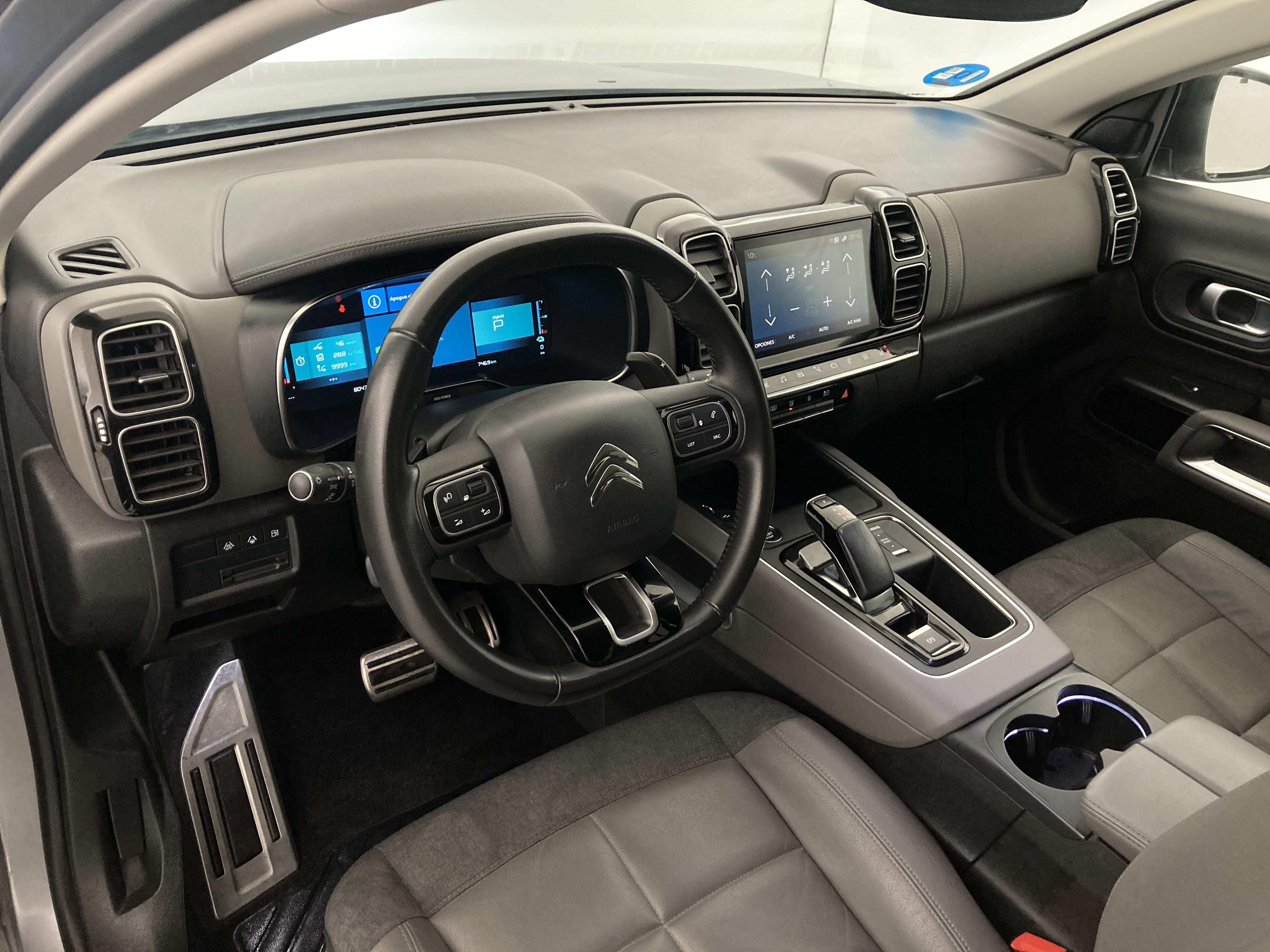 citroen c5 aircross shine 1.6 PURETECH HYBRID 225 E-EAT 2022 gris acier / negro 20