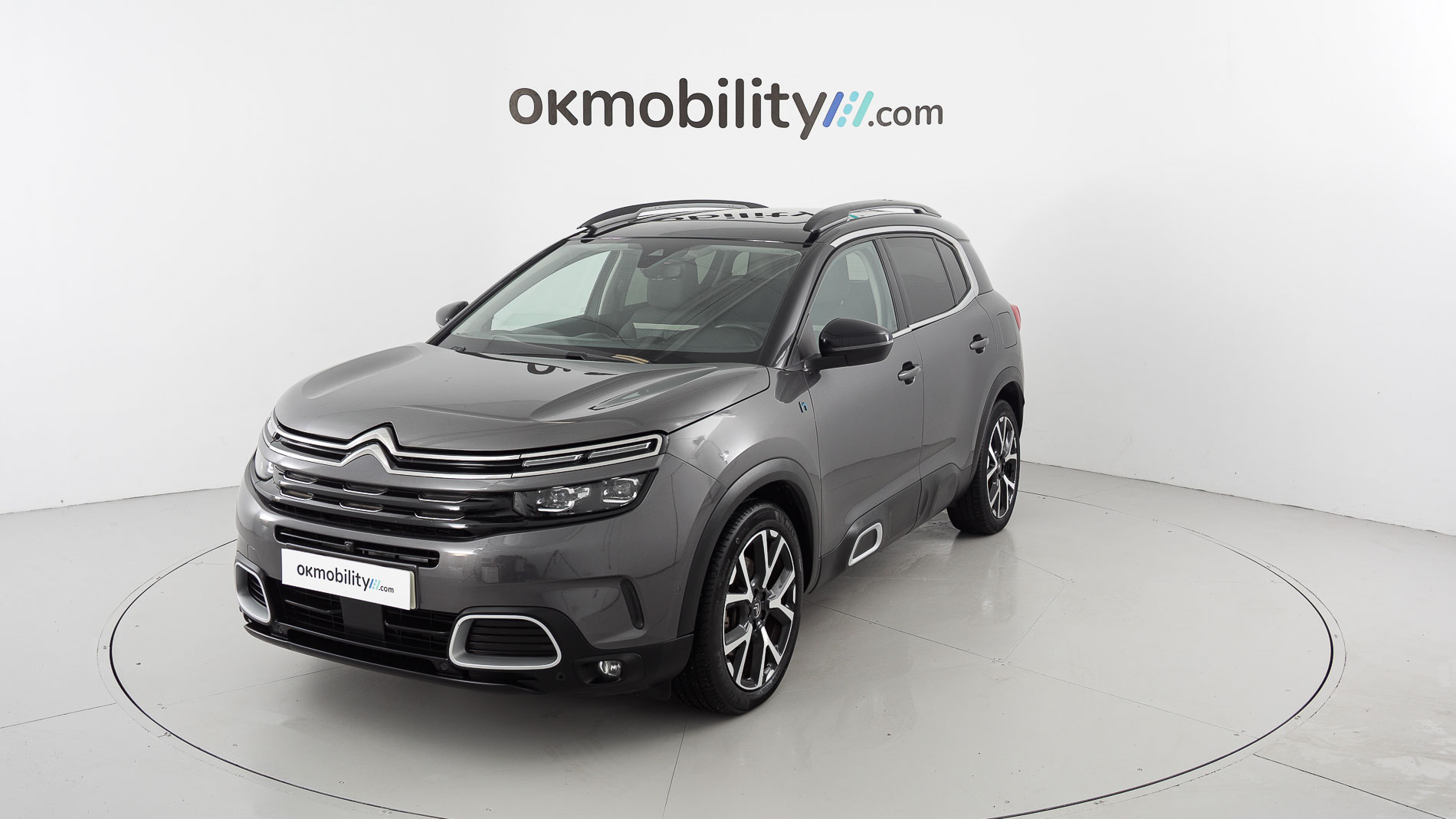 citroen c5 aircross shine 1.6 PURETECH HYBRID 225 E-EAT 2022 gris platino / negro 1