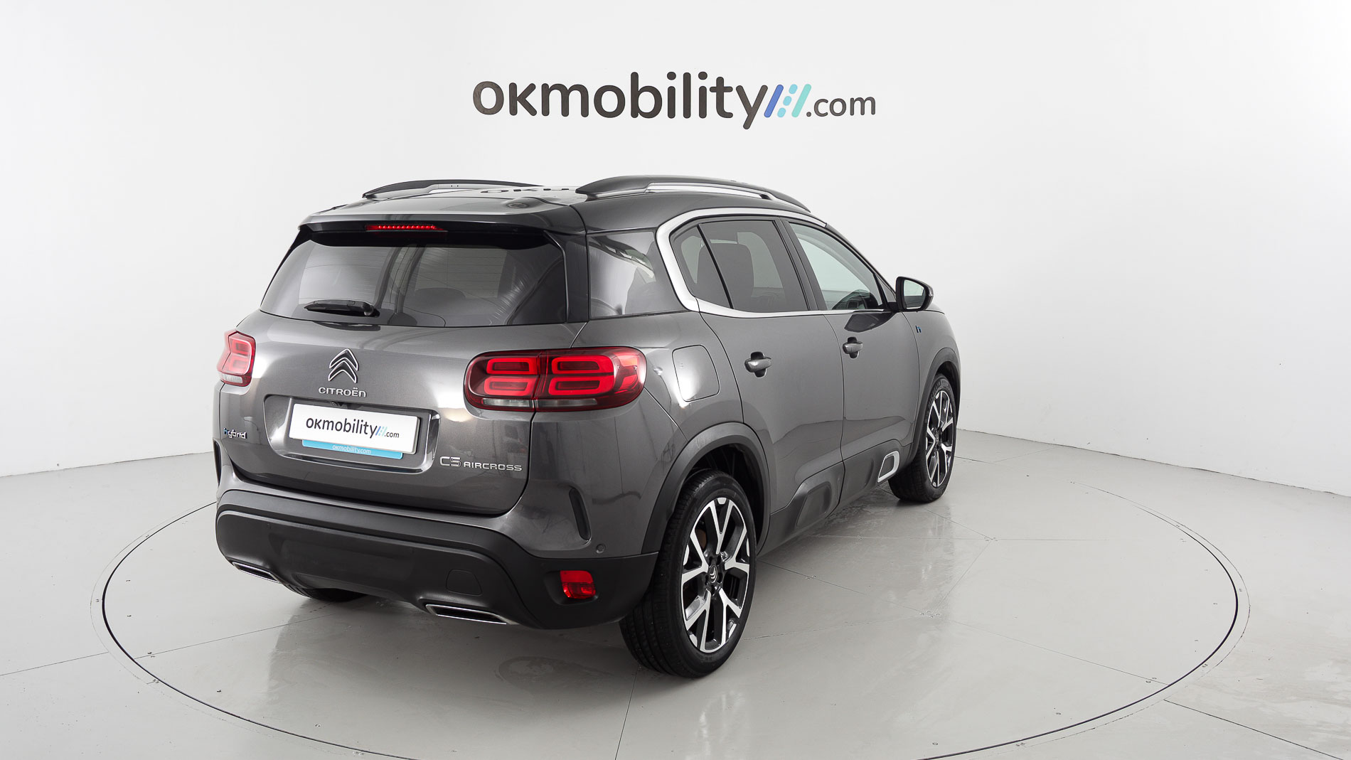 citroen c5 aircross shine 1.6 PURETECH HYBRID 225 E-EAT 2022 gris platino / negro 12