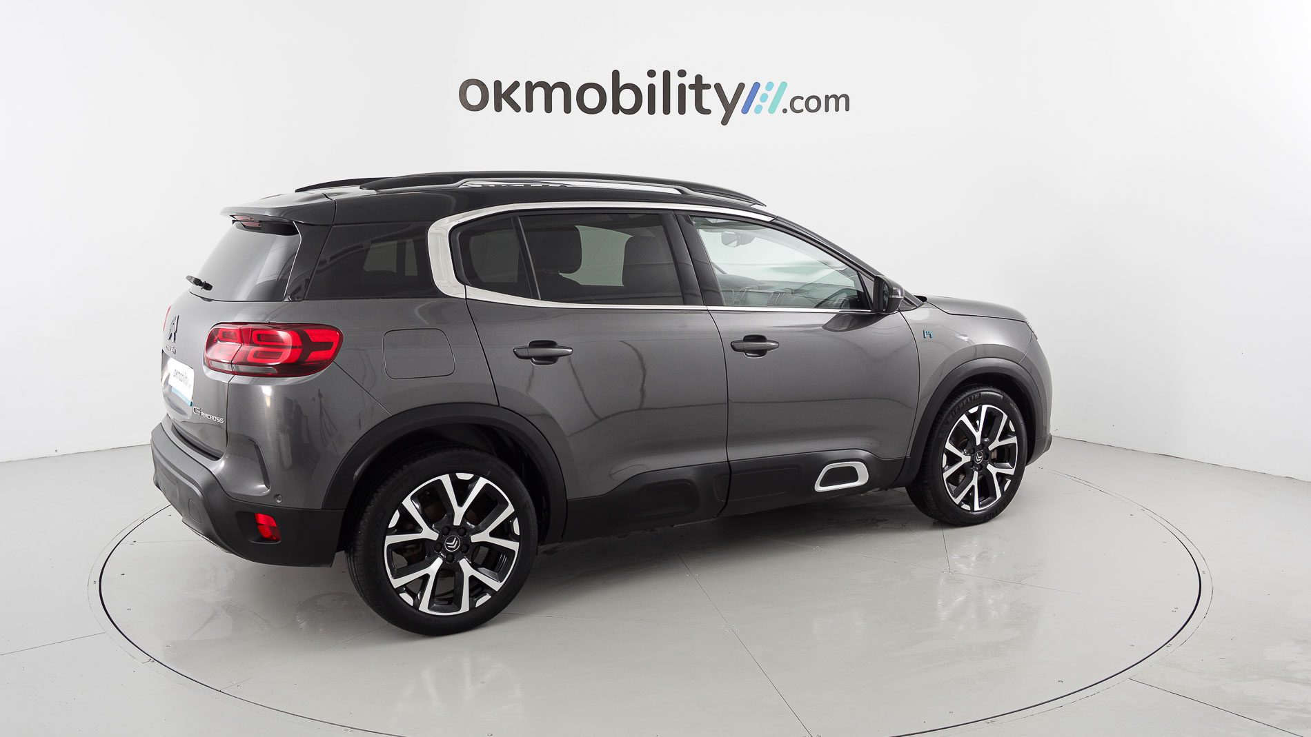 citroen c5 aircross shine 1.6 PURETECH HYBRID 225 E-EAT 2022 gris platino / negro 13