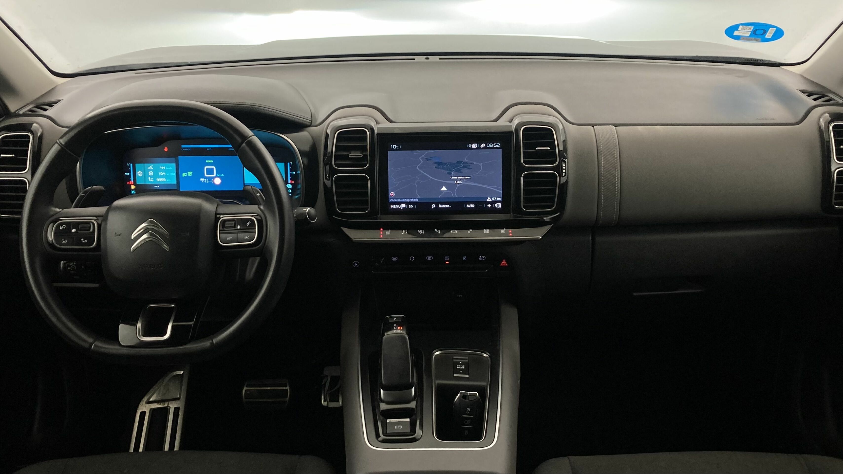 citroen c5 aircross shine 1.6 PURETECH HYBRID 225 E-EAT 2022 gris acier / negro 15