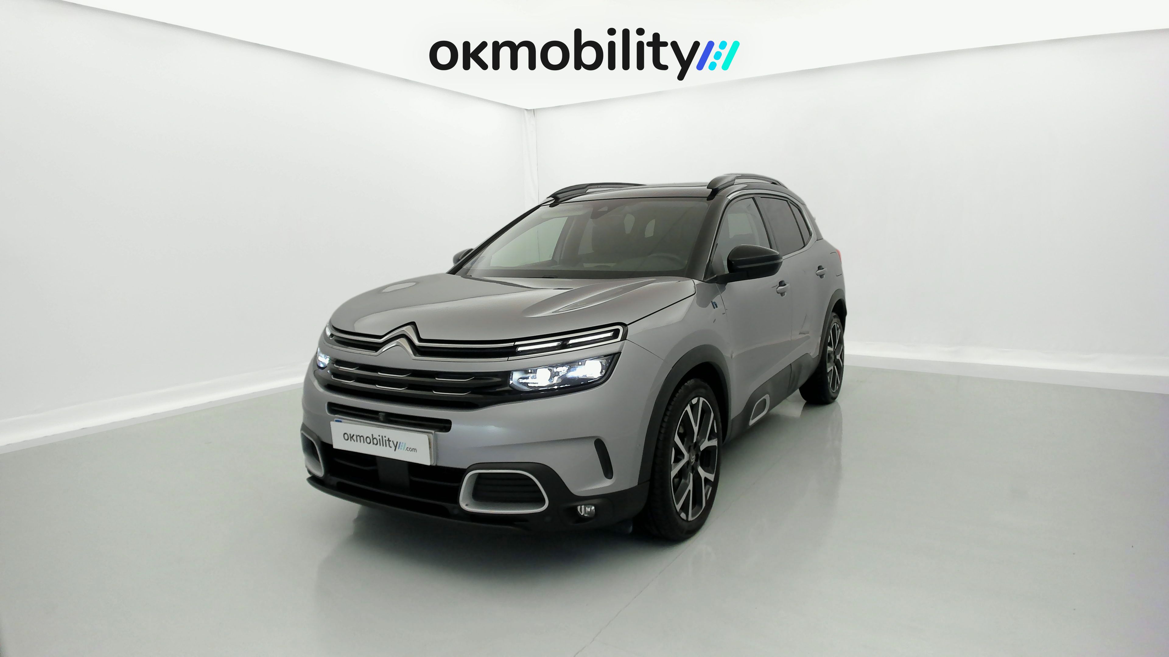 citroen c5 aircross shine 1.6 PURETECH HYBRID 225 E-EAT 2022 gris acier / negro 1