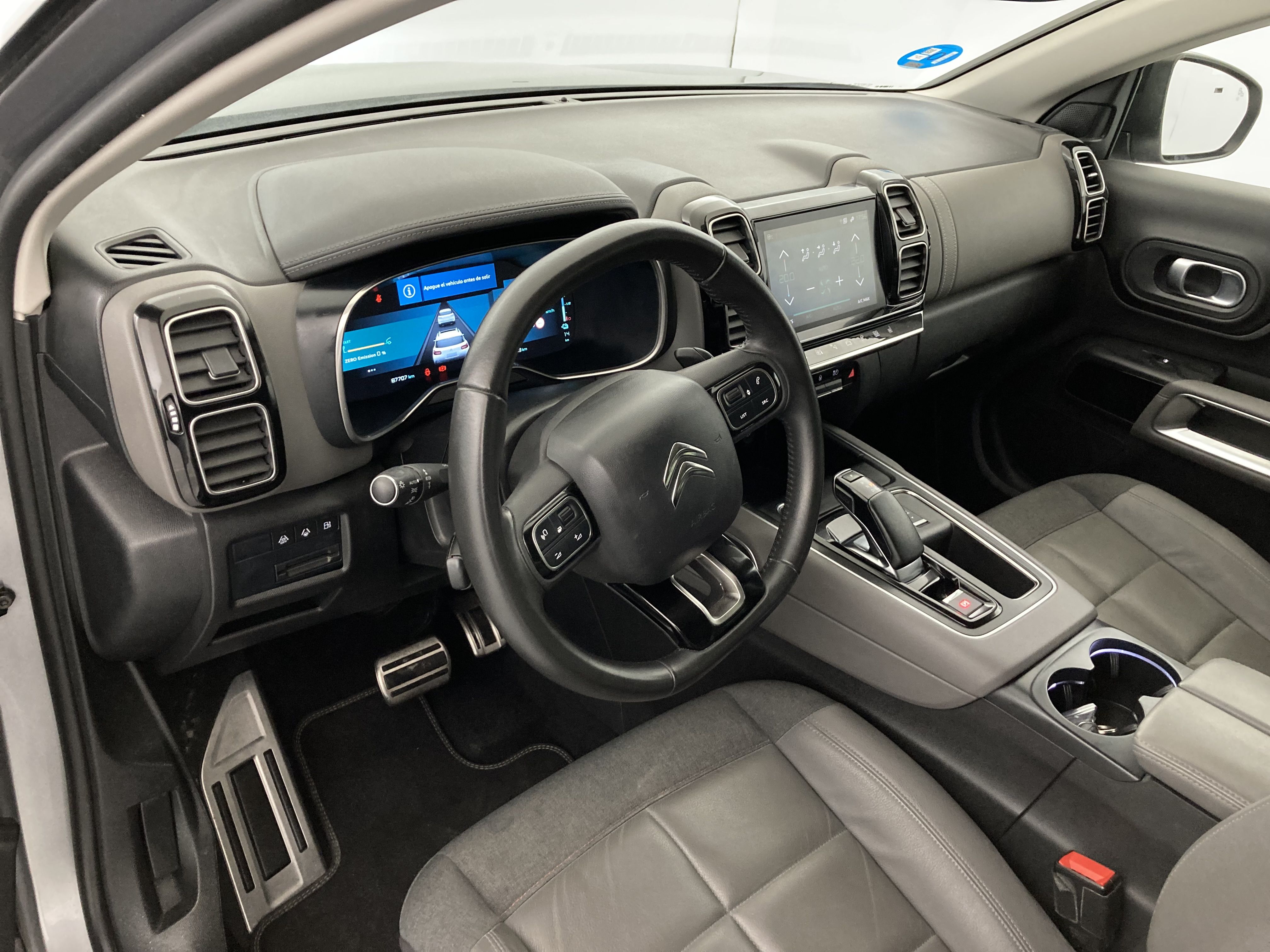 citroen c5 aircross shine 1.6 PURETECH HYBRID 225 E-EAT 2022 gris acier / negro 23