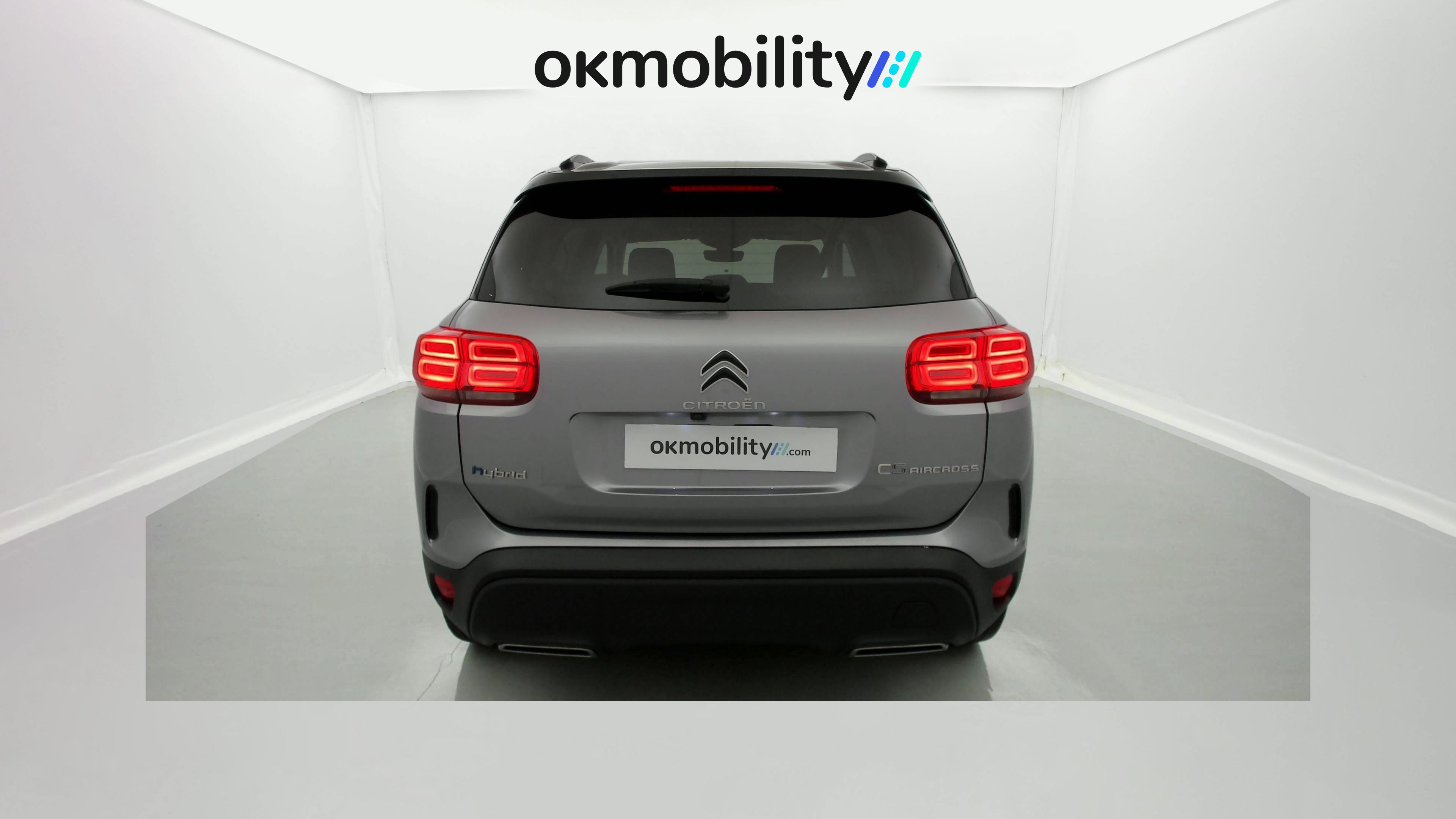 citroen c5 aircross shine 1.6 PURETECH HYBRID 225 E-EAT 2022 gris acier / negro 12