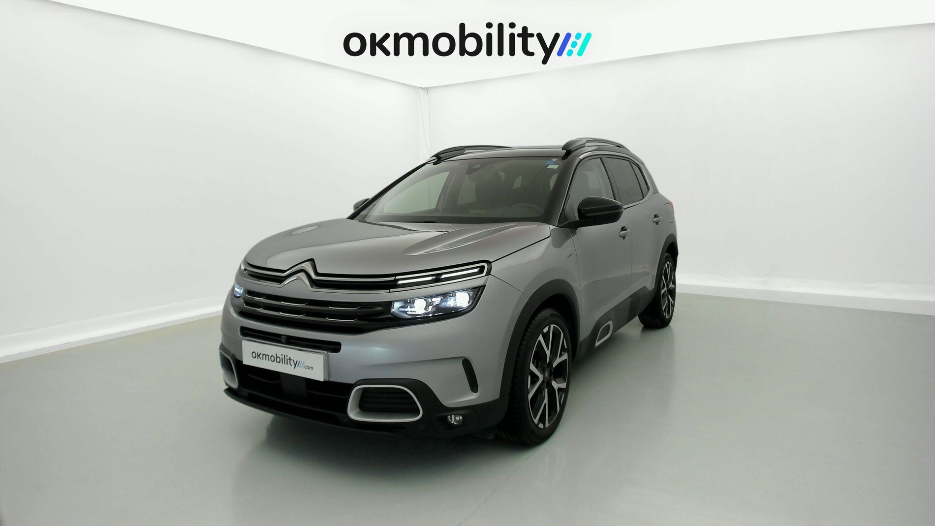 citroen c5 aircross shine 1.6 PURETECH HYBRID 225 E-EAT 2022 gris acier / negro 1